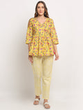 Rangvastra Yellow Floral Printed Co-Ord Set