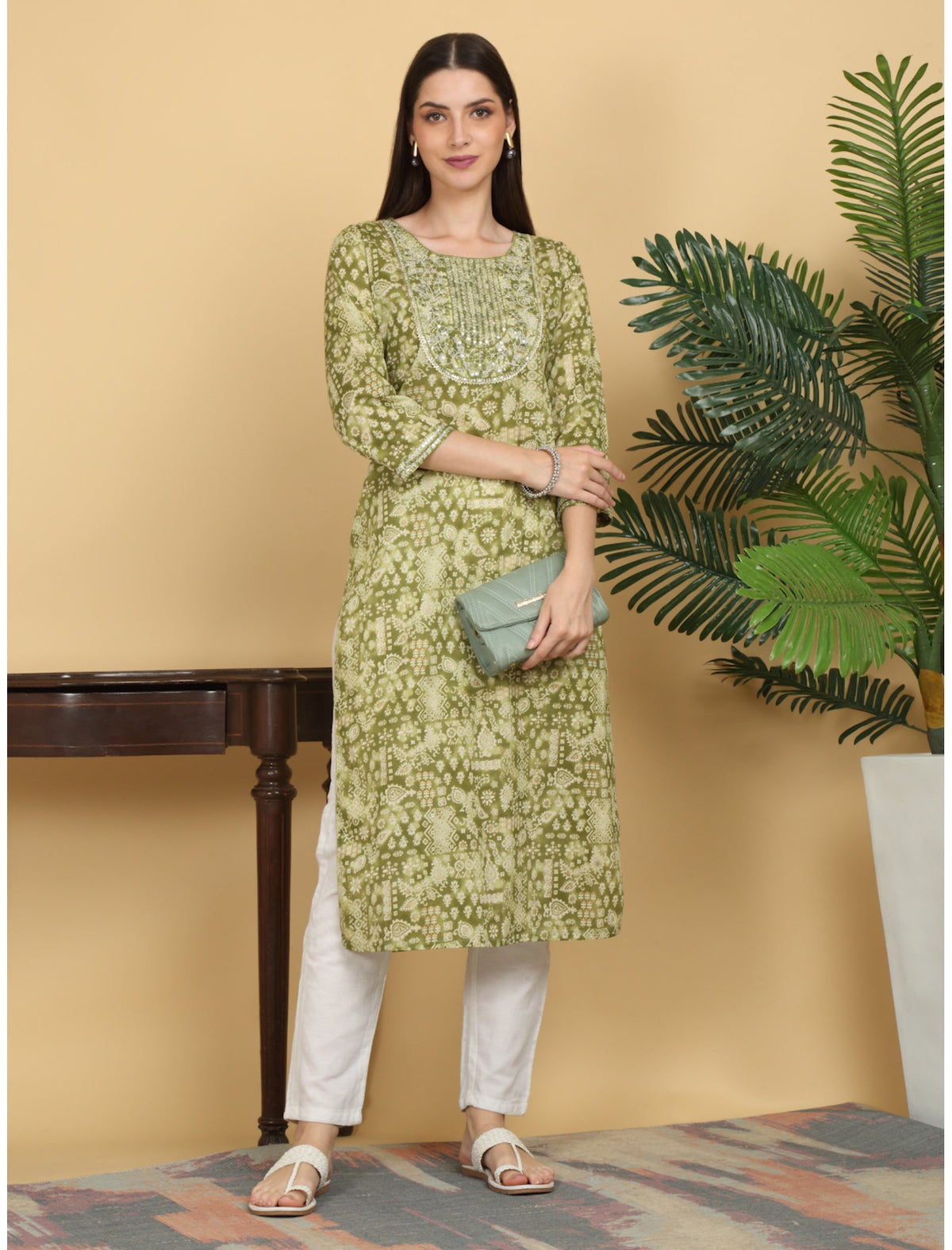 Rangvastra Cotton Ethnic Motifs Printed Straight Kurta