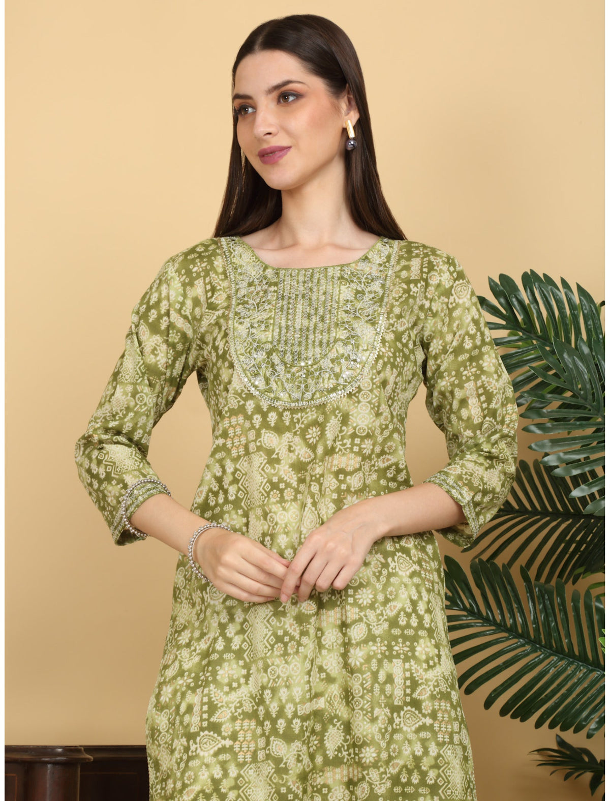 Rangvastra Cotton Ethnic Motifs Printed Straight Kurta