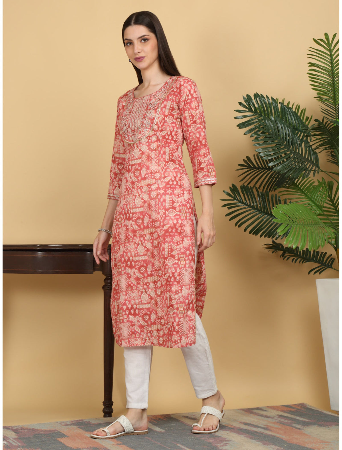 Rangvastra Cotton Ethnic Motifs Printed Straight Kurta
