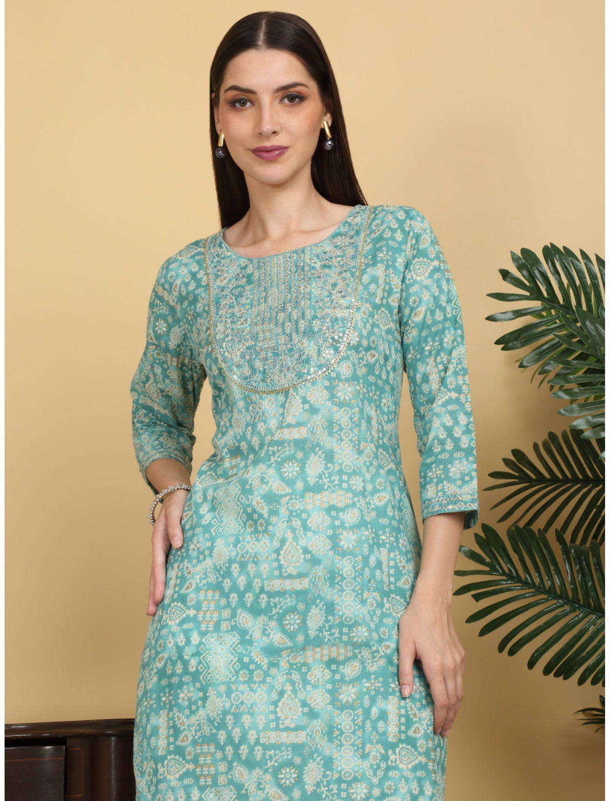 Rangvastra Cotton Ethnic Motifs Printed Straight Kurta