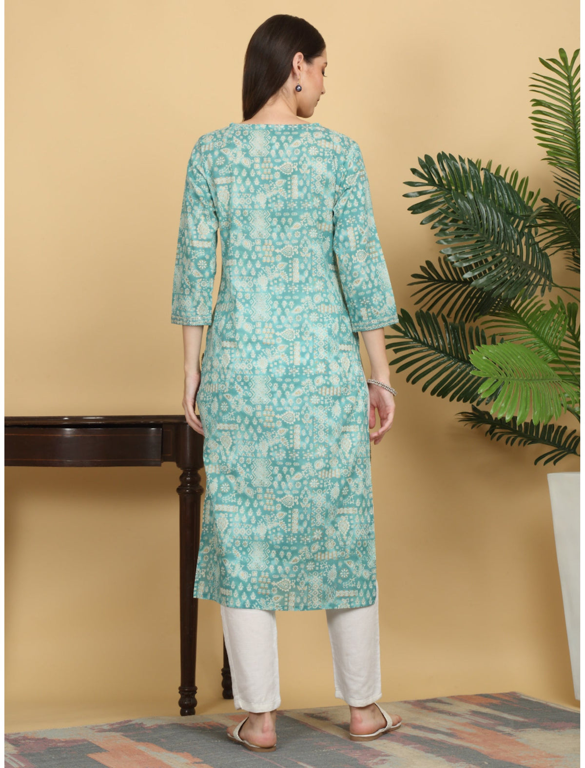 Rangvastra Cotton Ethnic Motifs Printed Straight Kurta
