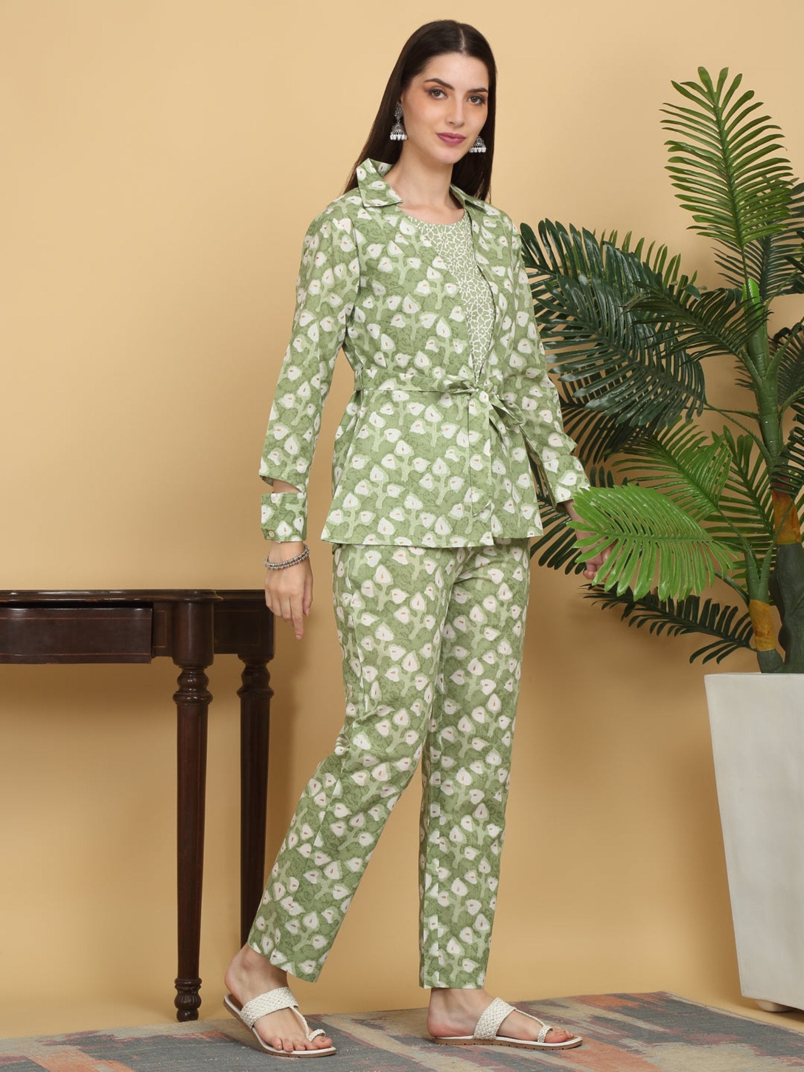 Rangvastra Cotton Floral Printed Co-Ord Set