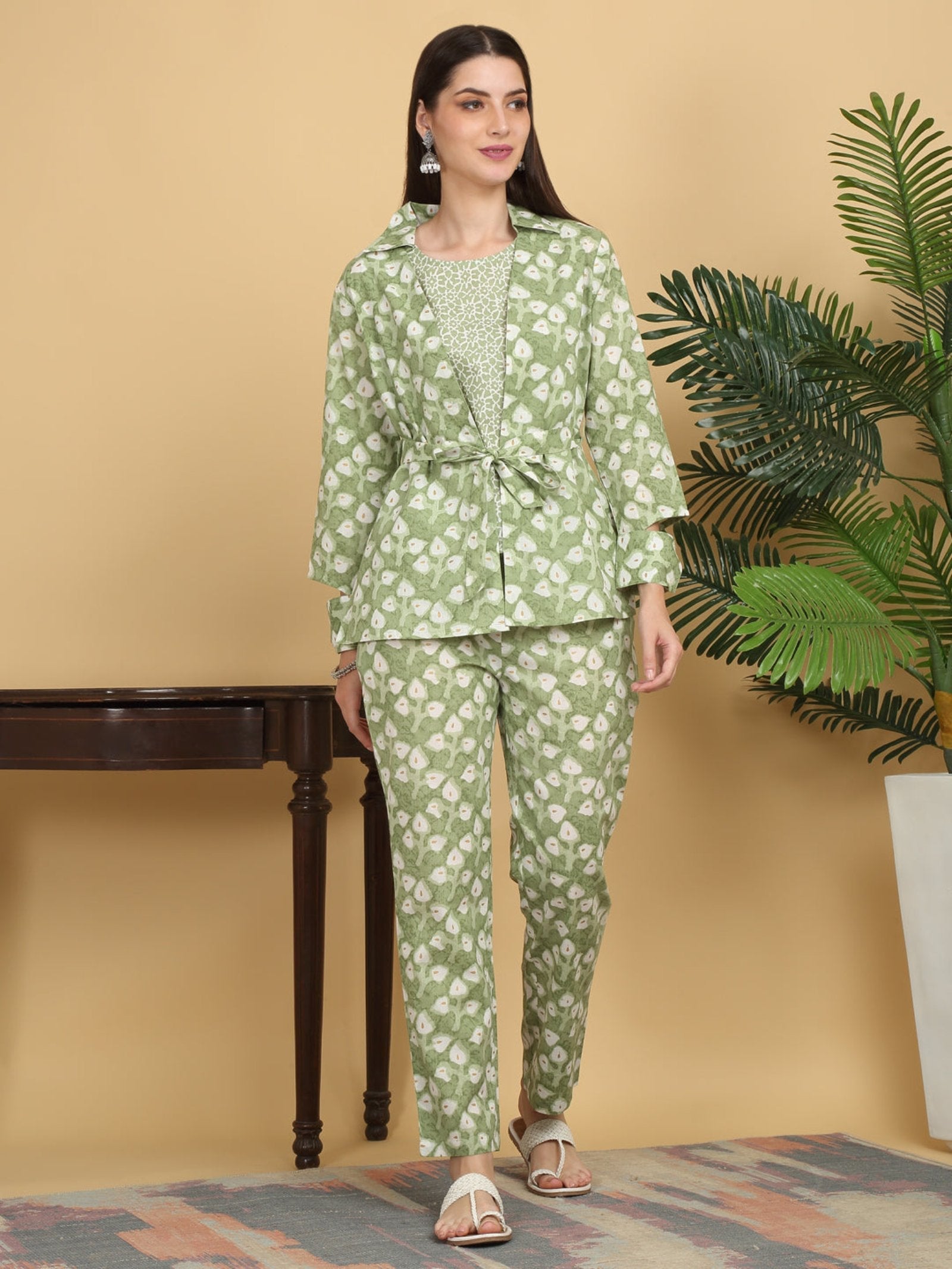 Rangvastra Cotton Floral Printed Co-Ord Set