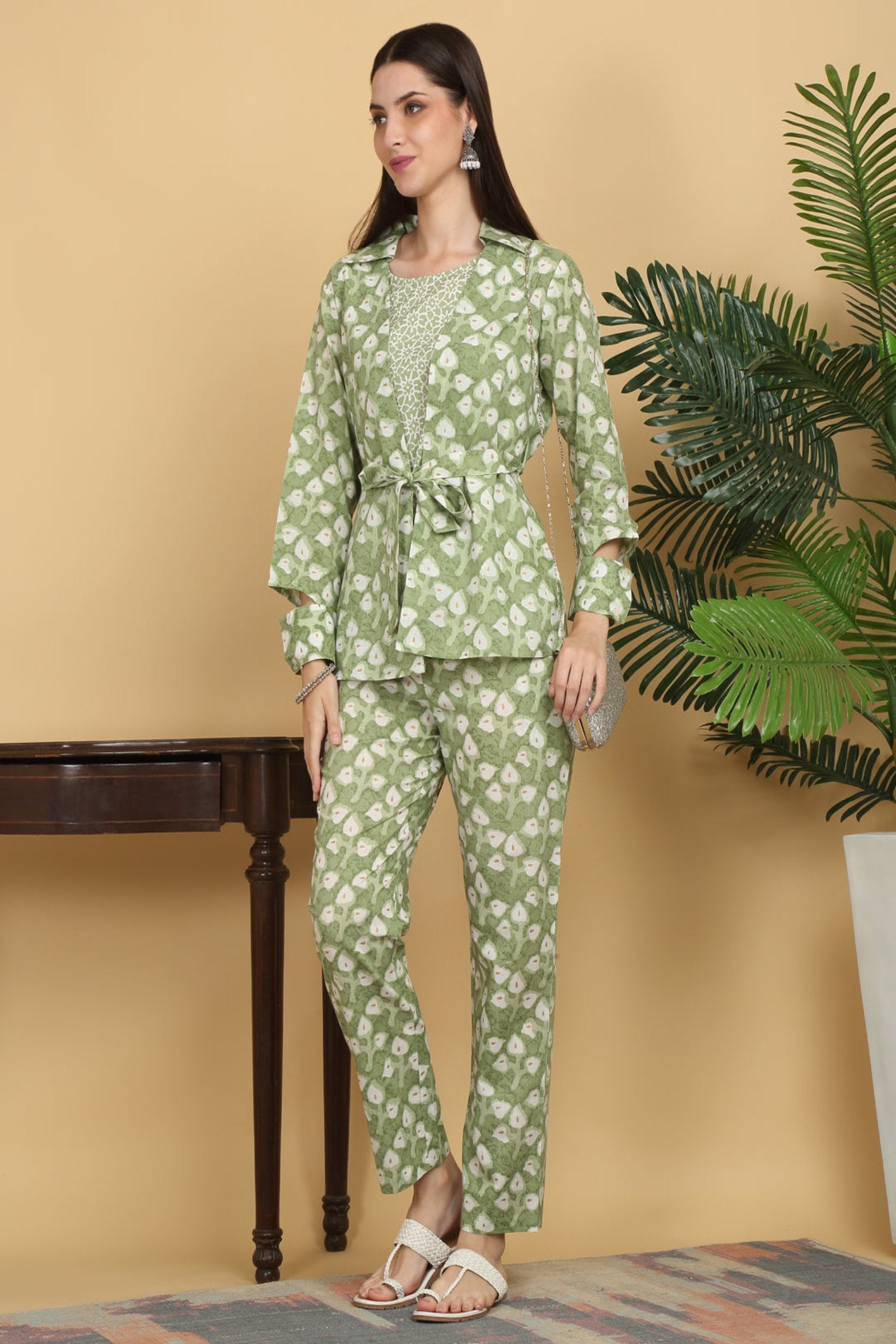 Rangvastra Cotton Floral Printed Co-Ord Set
