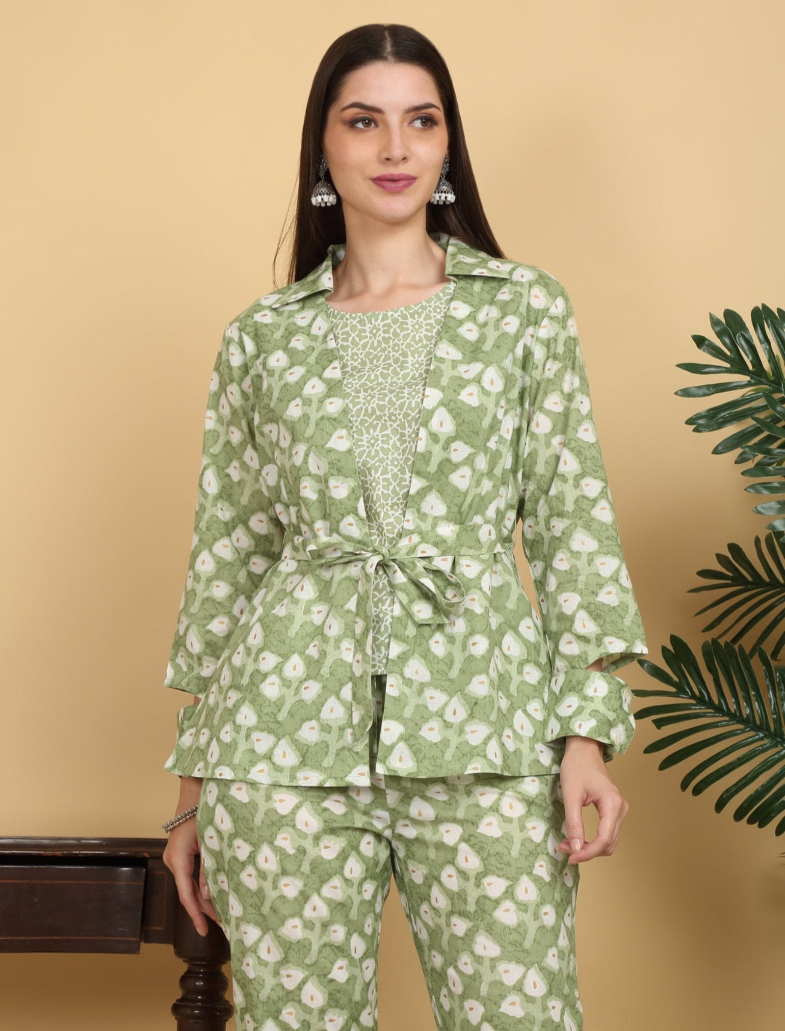 Rangvastra Cotton Floral Printed Co-Ord Set