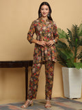 Rangvastra Rayon Foil Floral Print Co-Ord set