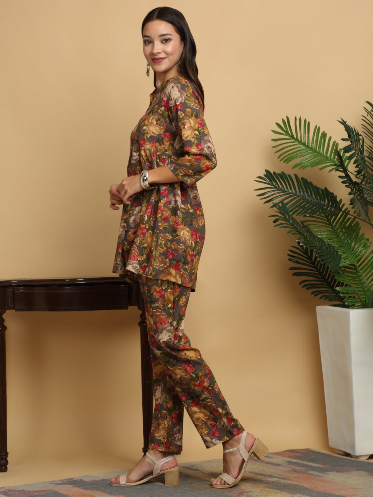 Rangvastra Rayon Foil Floral Print Co-Ord set