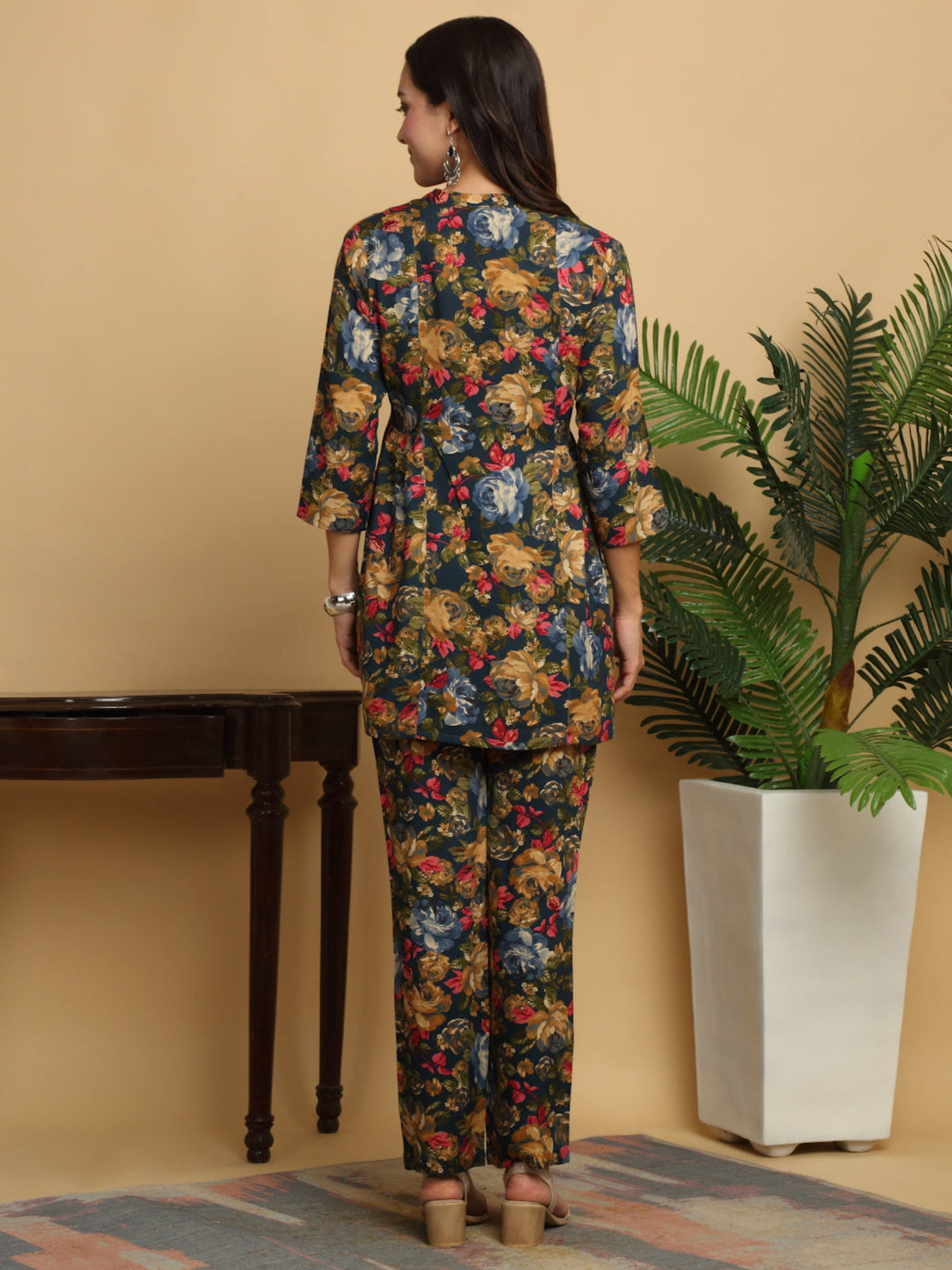 Rangvastra Rayon Foil Floral Print Co-Ord set