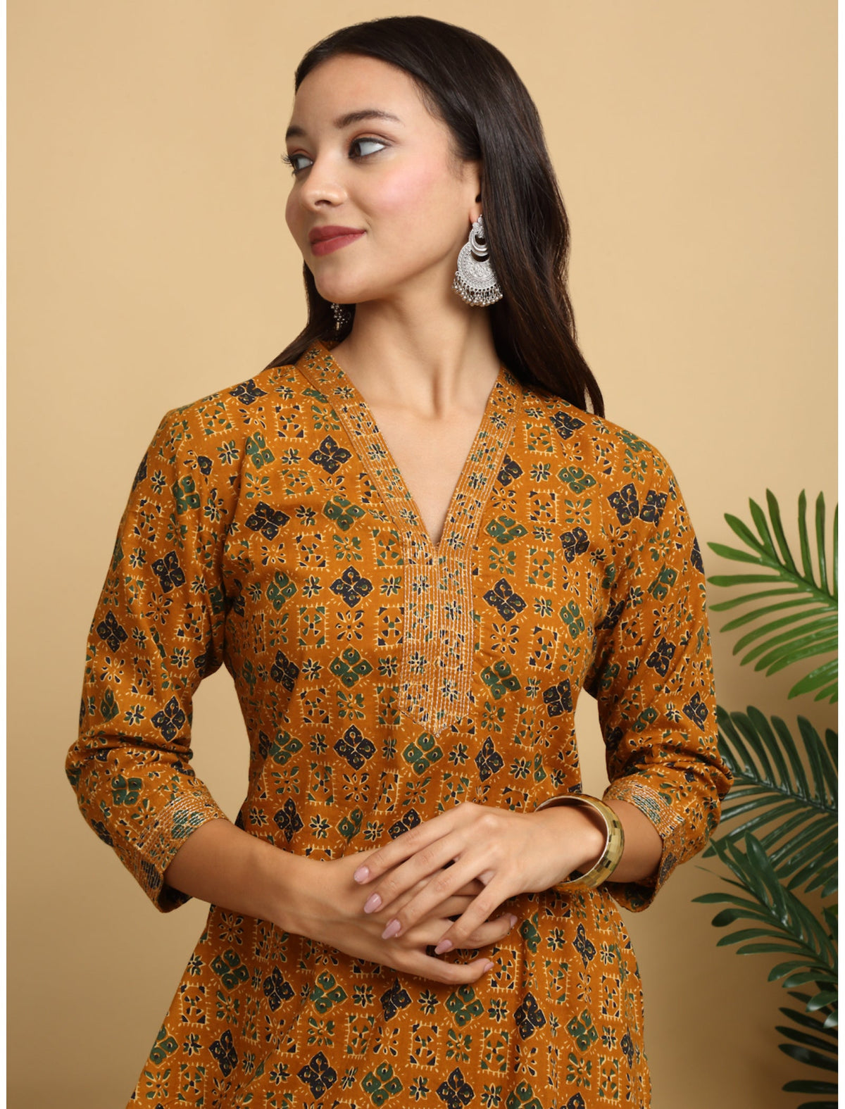 Rangvastra Cotton Printed Straight Kurta