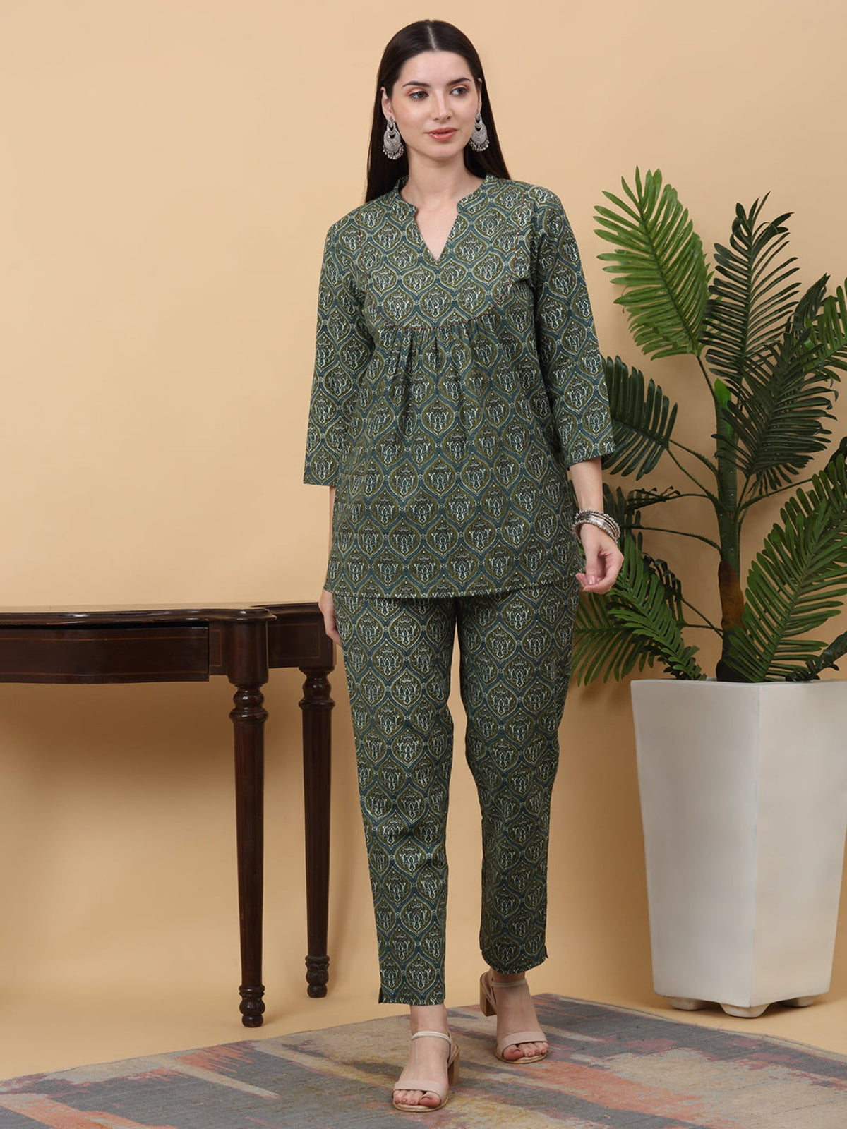 Rangvastra Cotton Floral Printed Co-Ord set