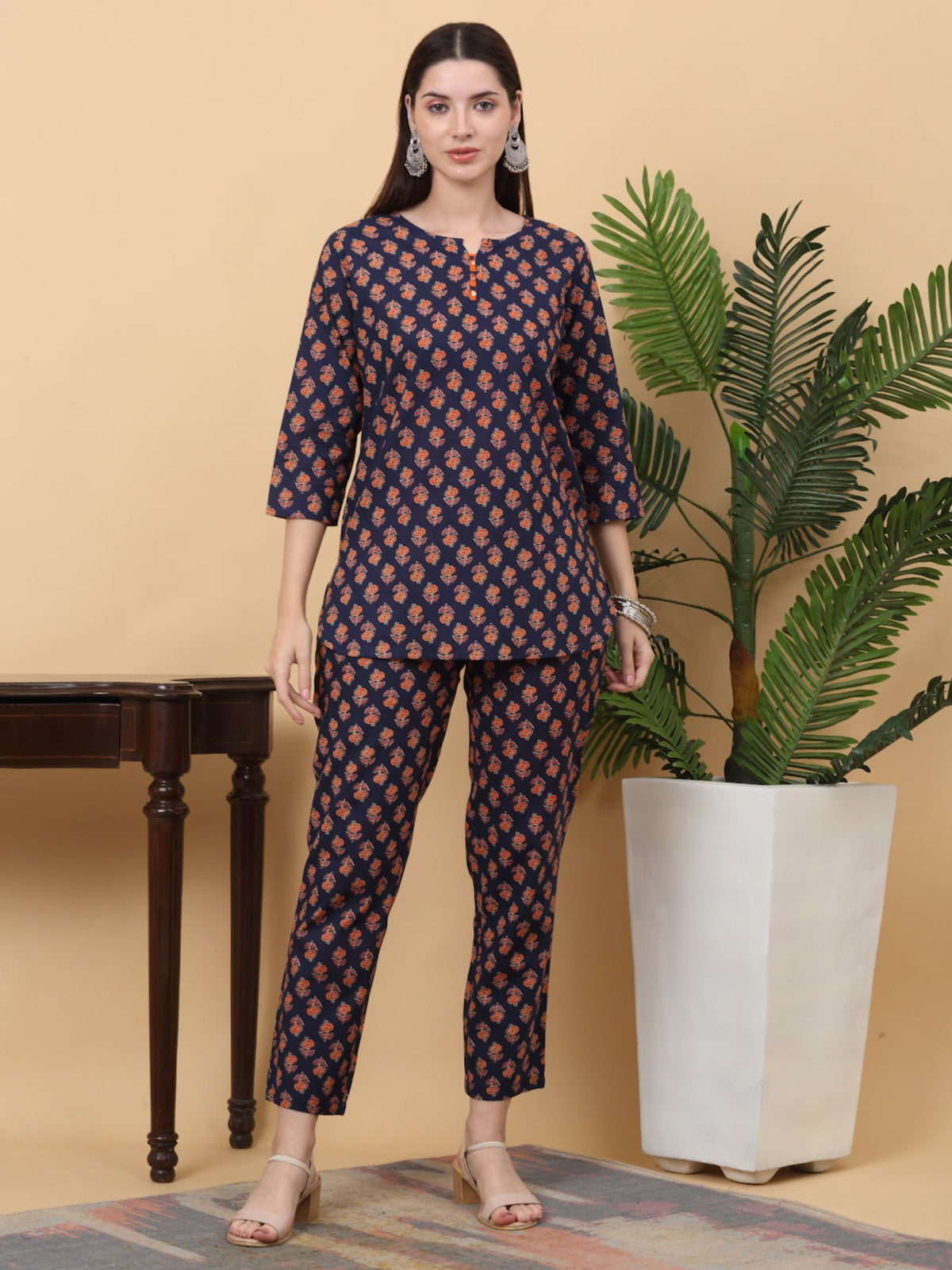 Rangvastra Cotton Floral Printed Co-Ord set