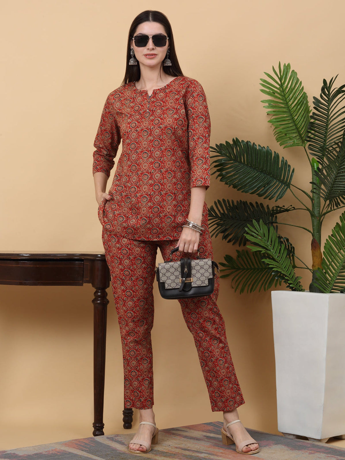 Rangvastra Cotton Floral Printed Co-Ord set