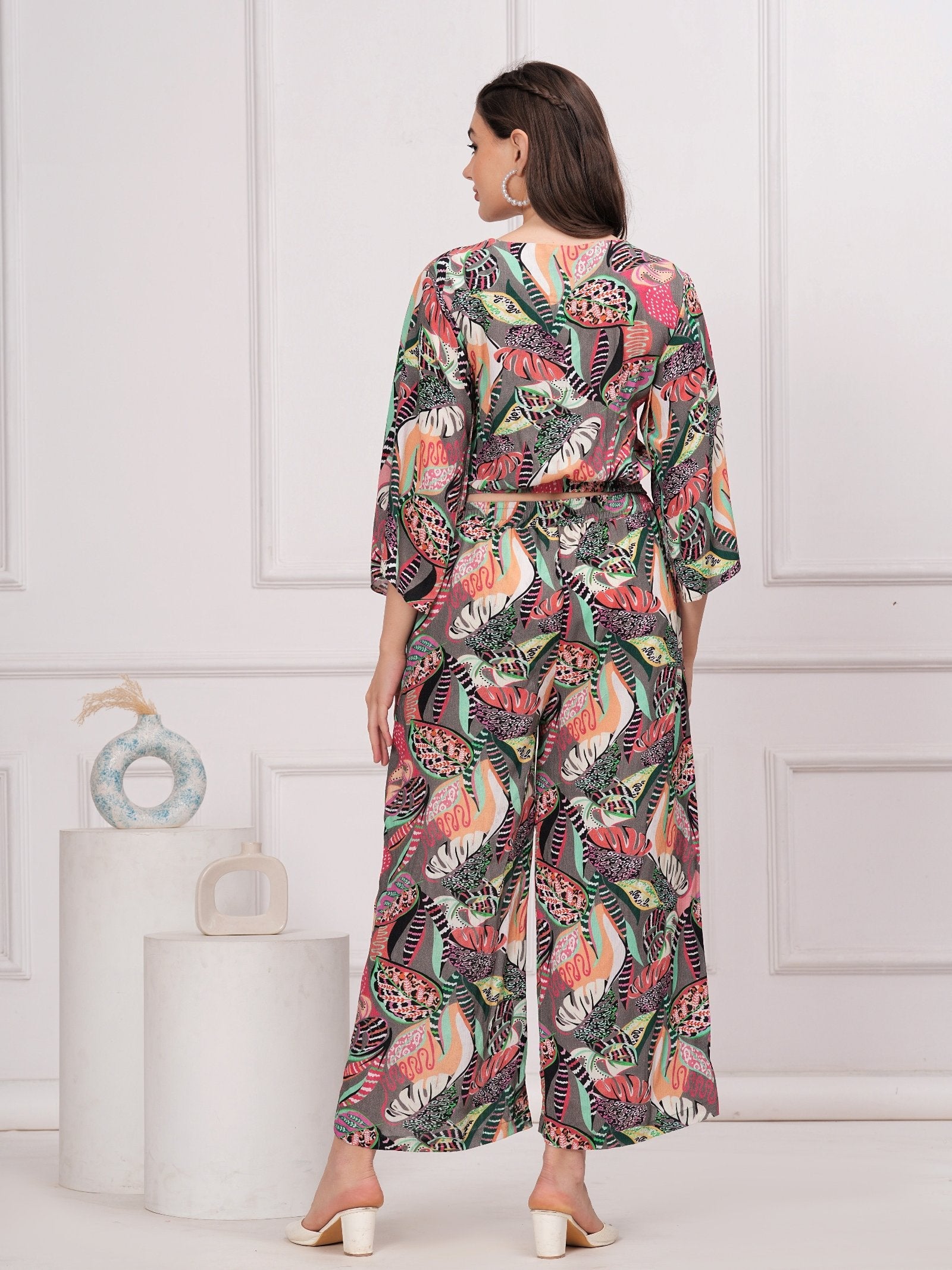 Rangvastra Rayon Multicolour Printed Co-ords Set