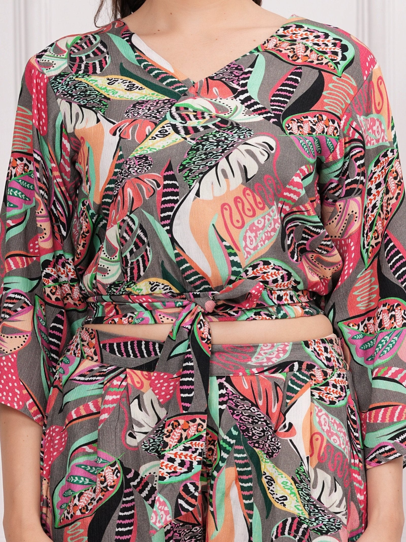 Rangvastra Rayon Multicolour Printed Co-ords Set