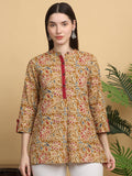 Rangvastra Mustard Printed Top