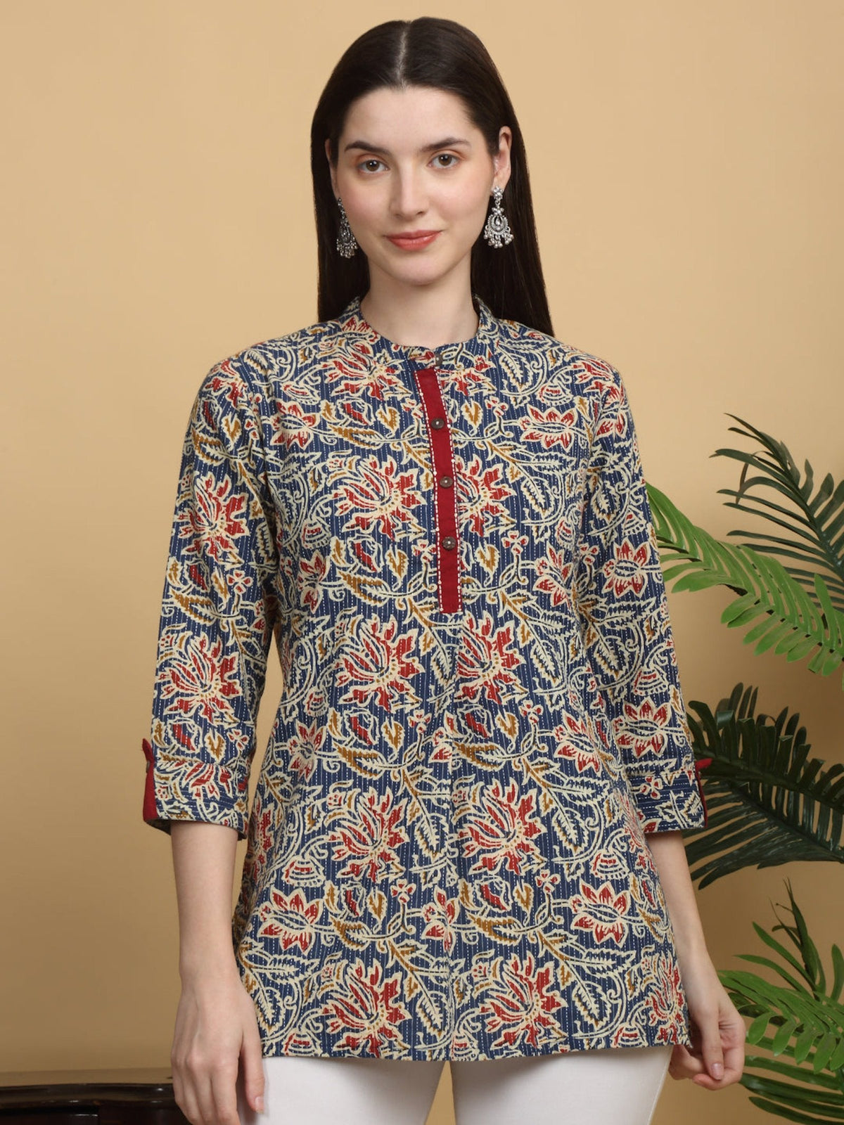 Rangvastra Cotton Floral Printed Top