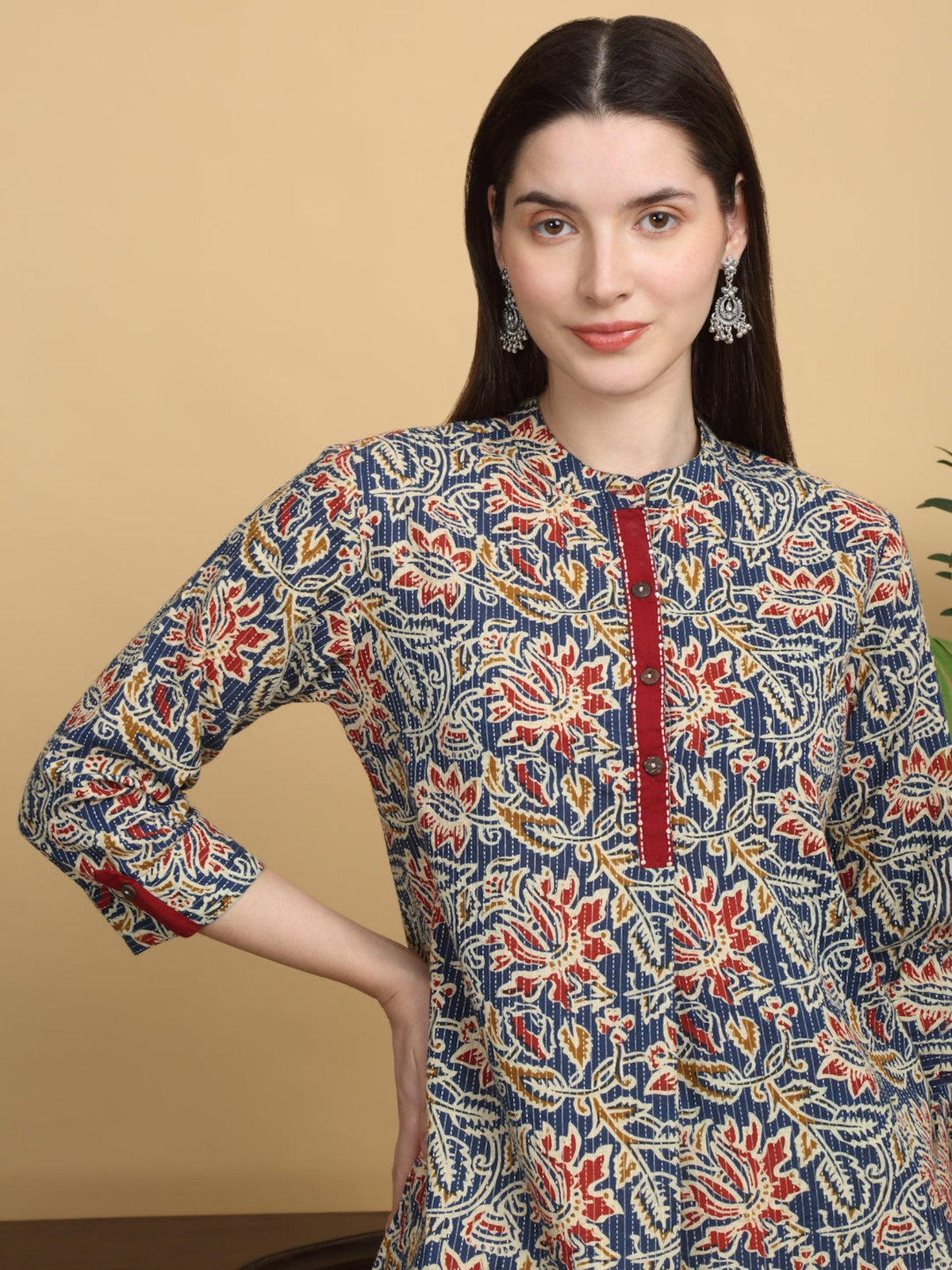 Rangvastra Cotton Floral Printed Top