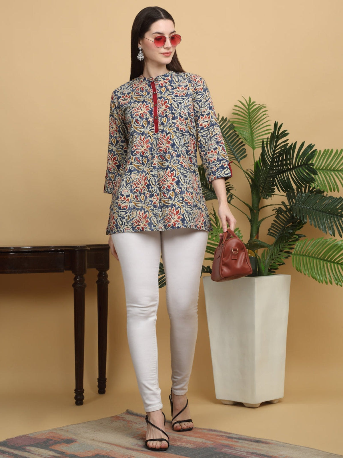 Rangvastra Cotton Floral Printed Top