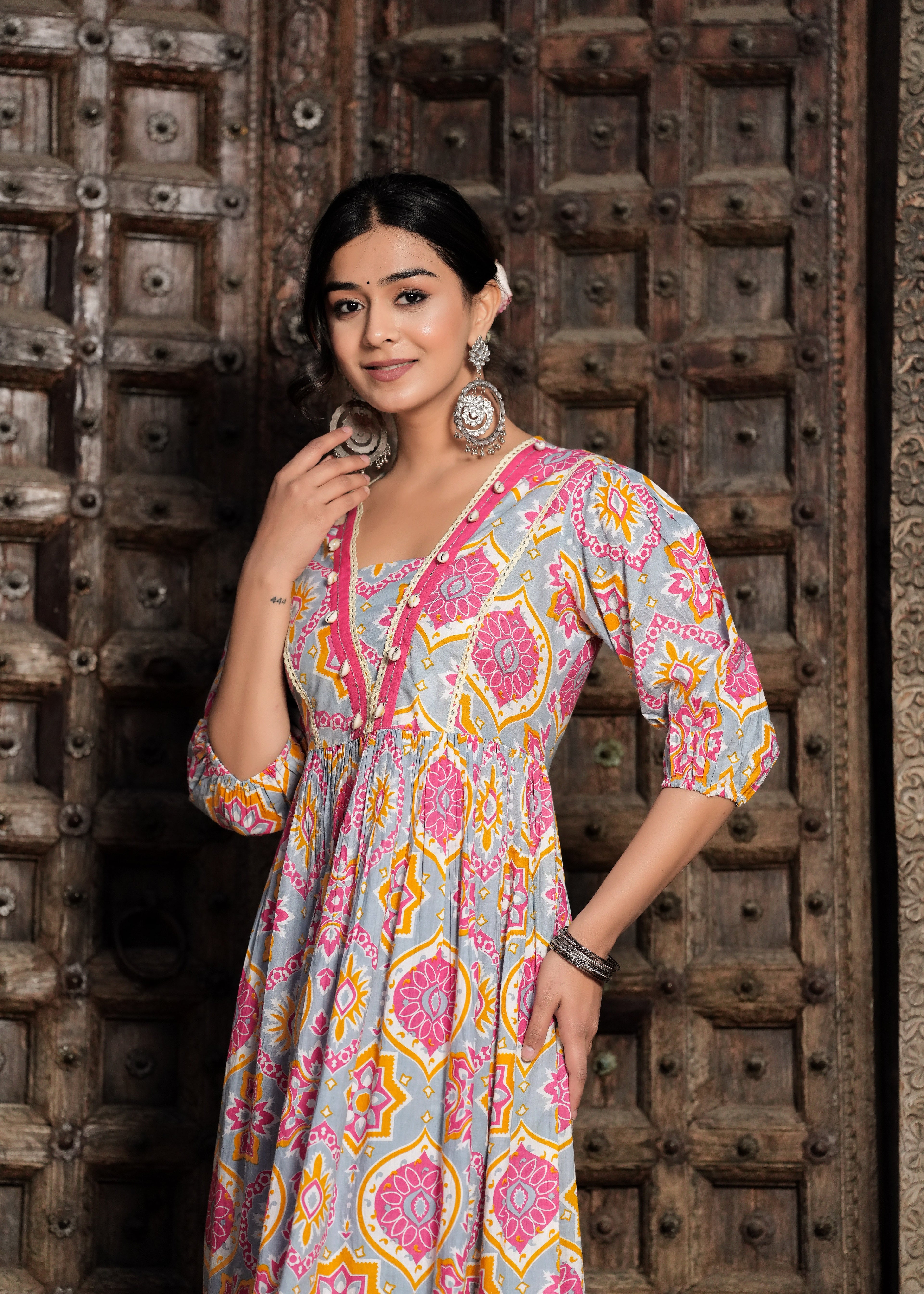 Rangvastra Cotton Floral Printed Kurta