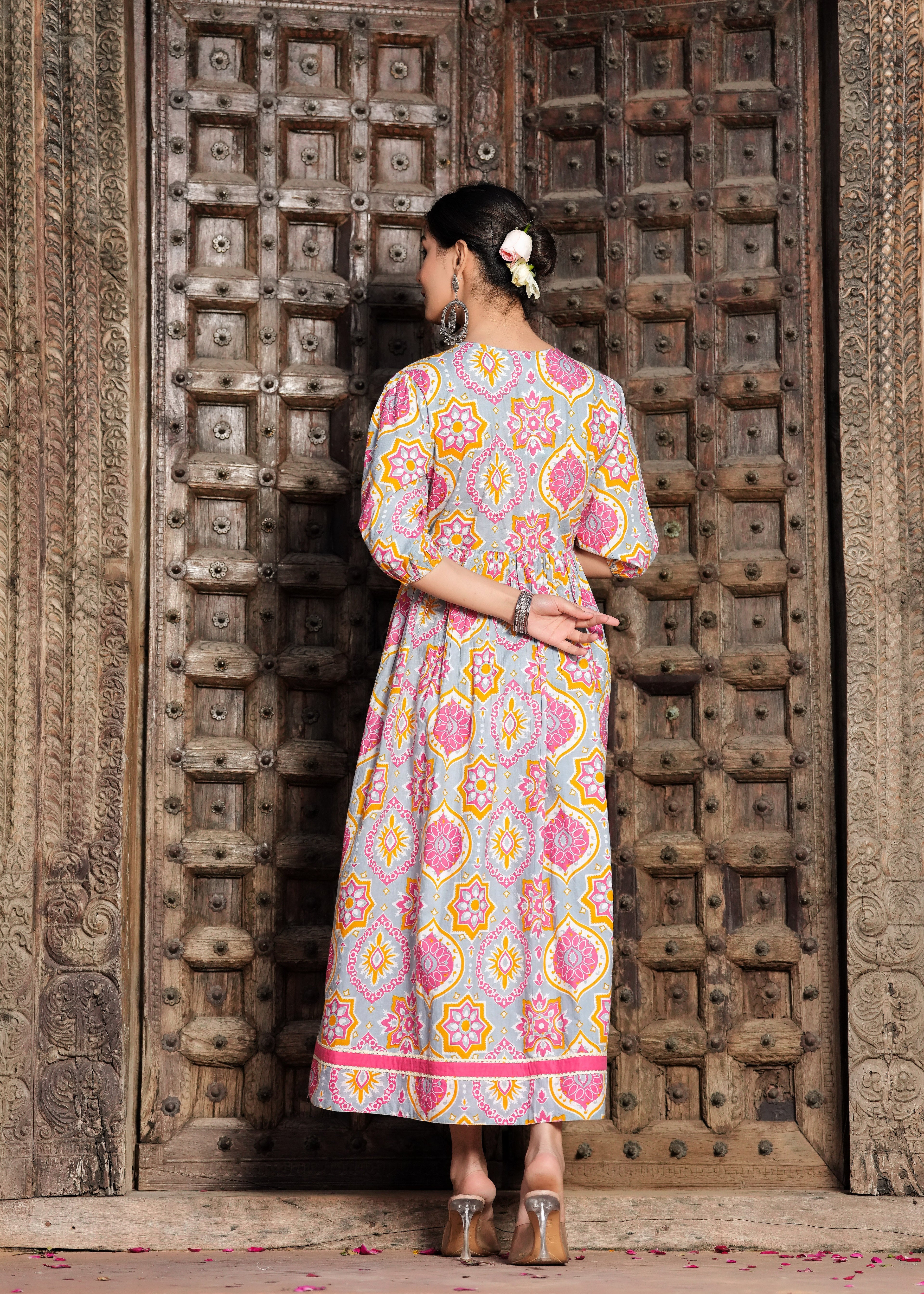 Rangvastra Cotton Floral Printed Kurta