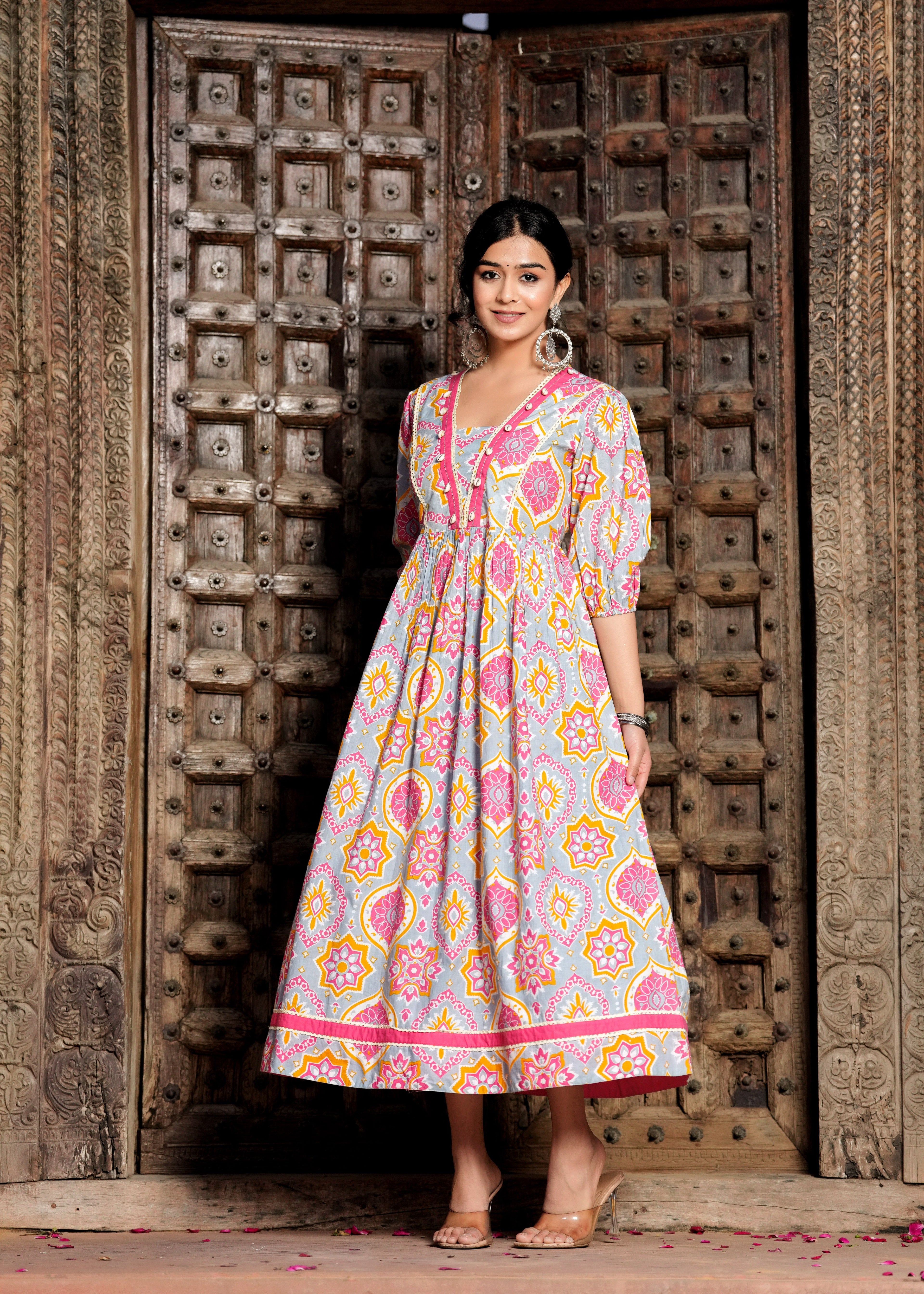 Rangvastra Cotton Floral Printed Kurta