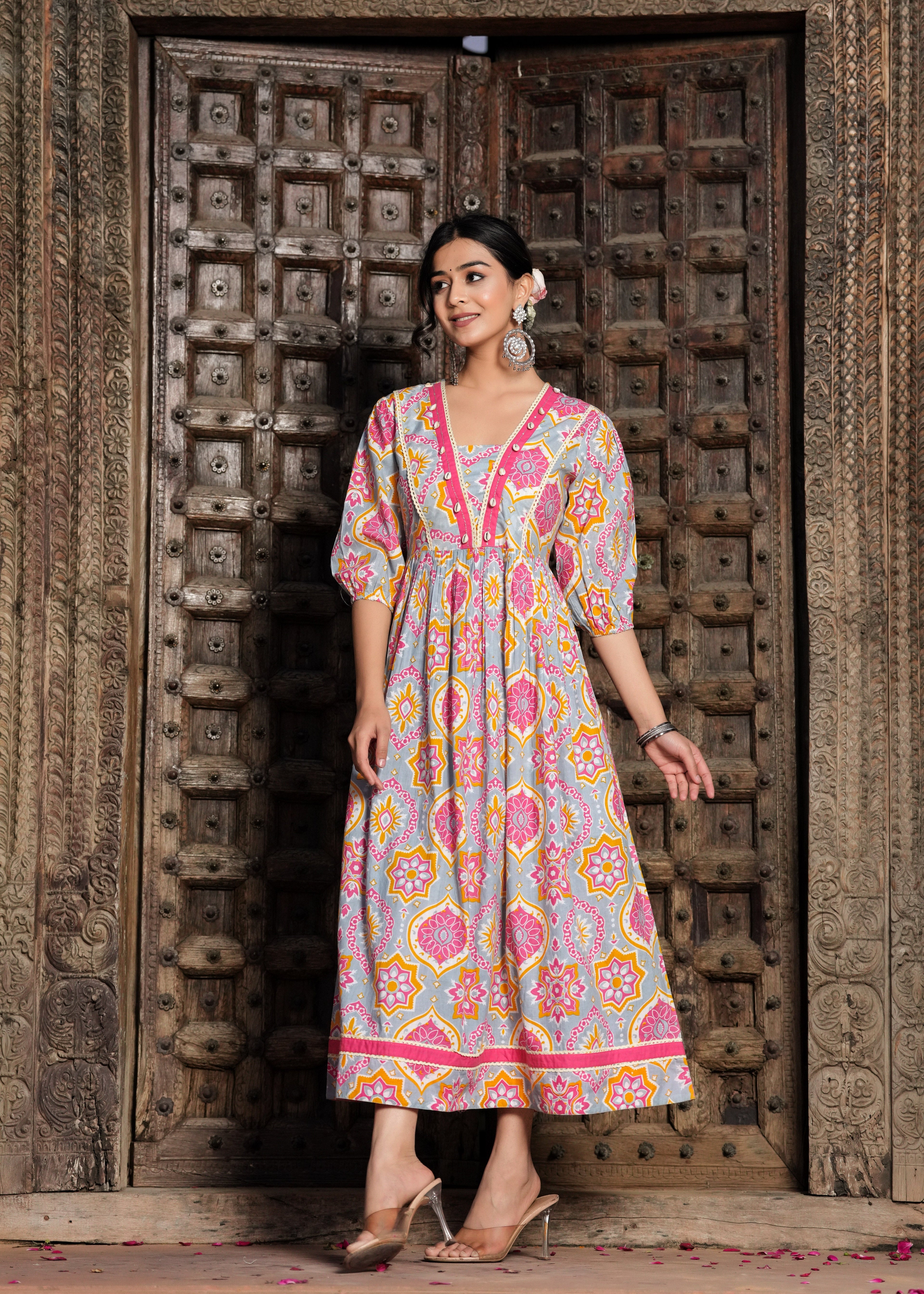 Rangvastra Cotton Floral Printed Kurta