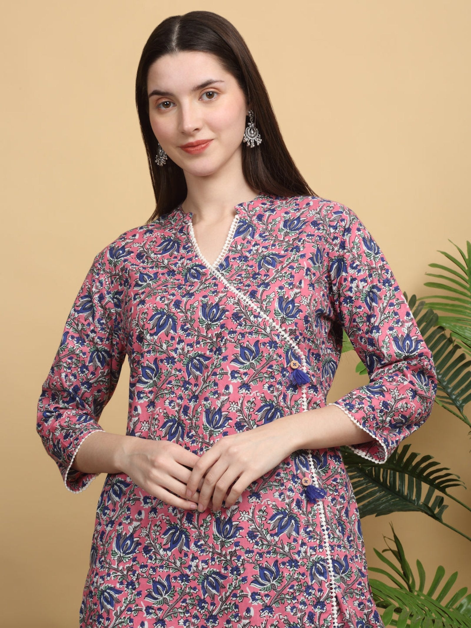 Rangvastra Floral Printed Straight Kurta