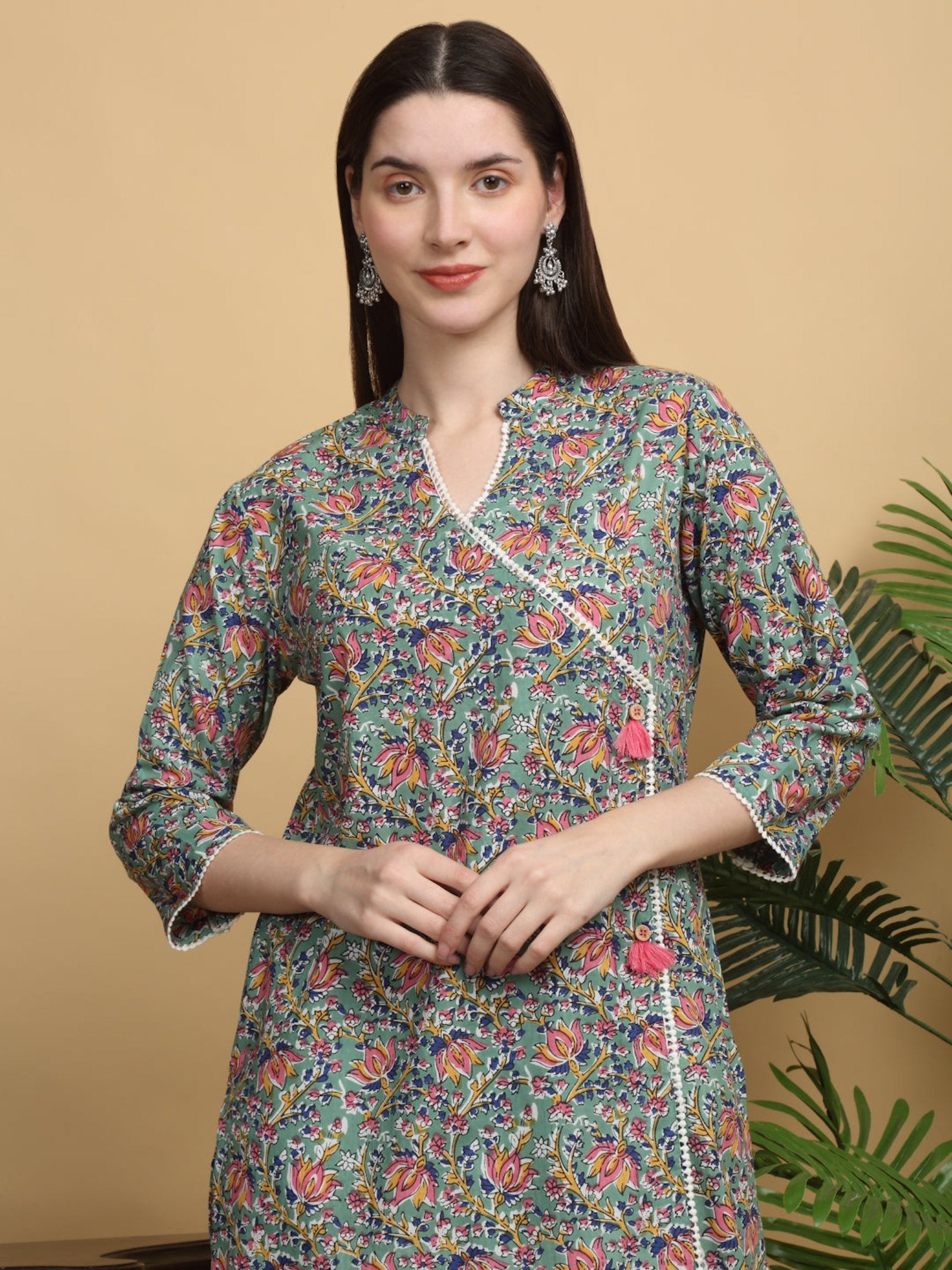 Rangvastra Floral Printed Straight Kurta