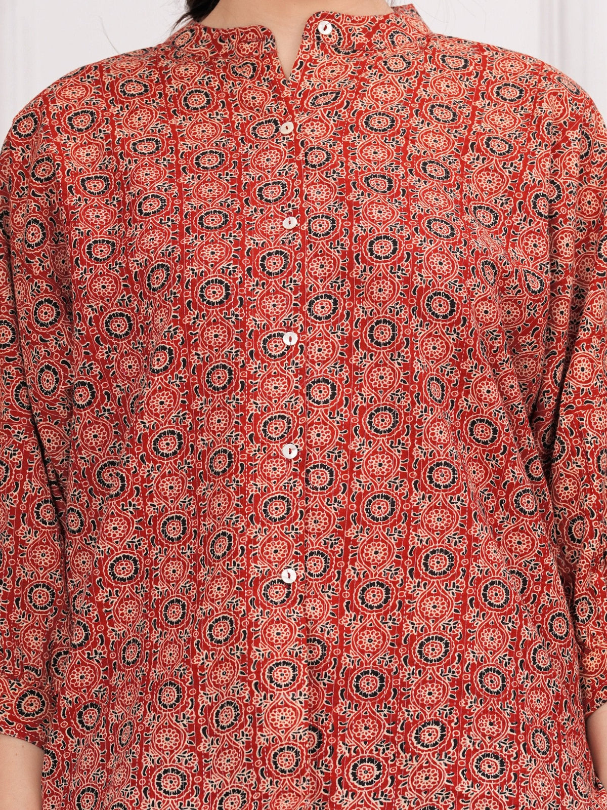 Rangvastra Cotton Katha Printed Top