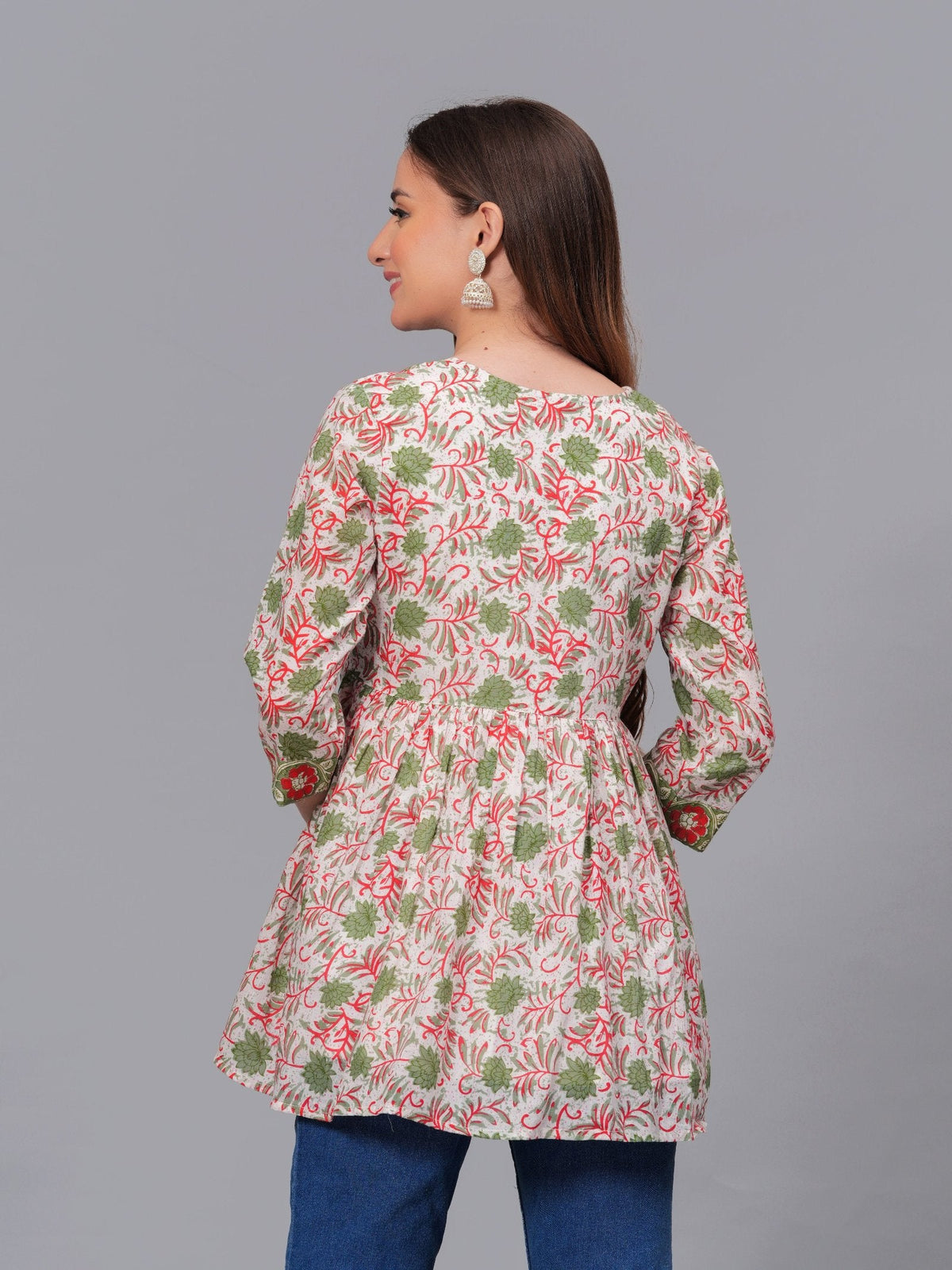Rangvastra Cotton Floral Printed Top