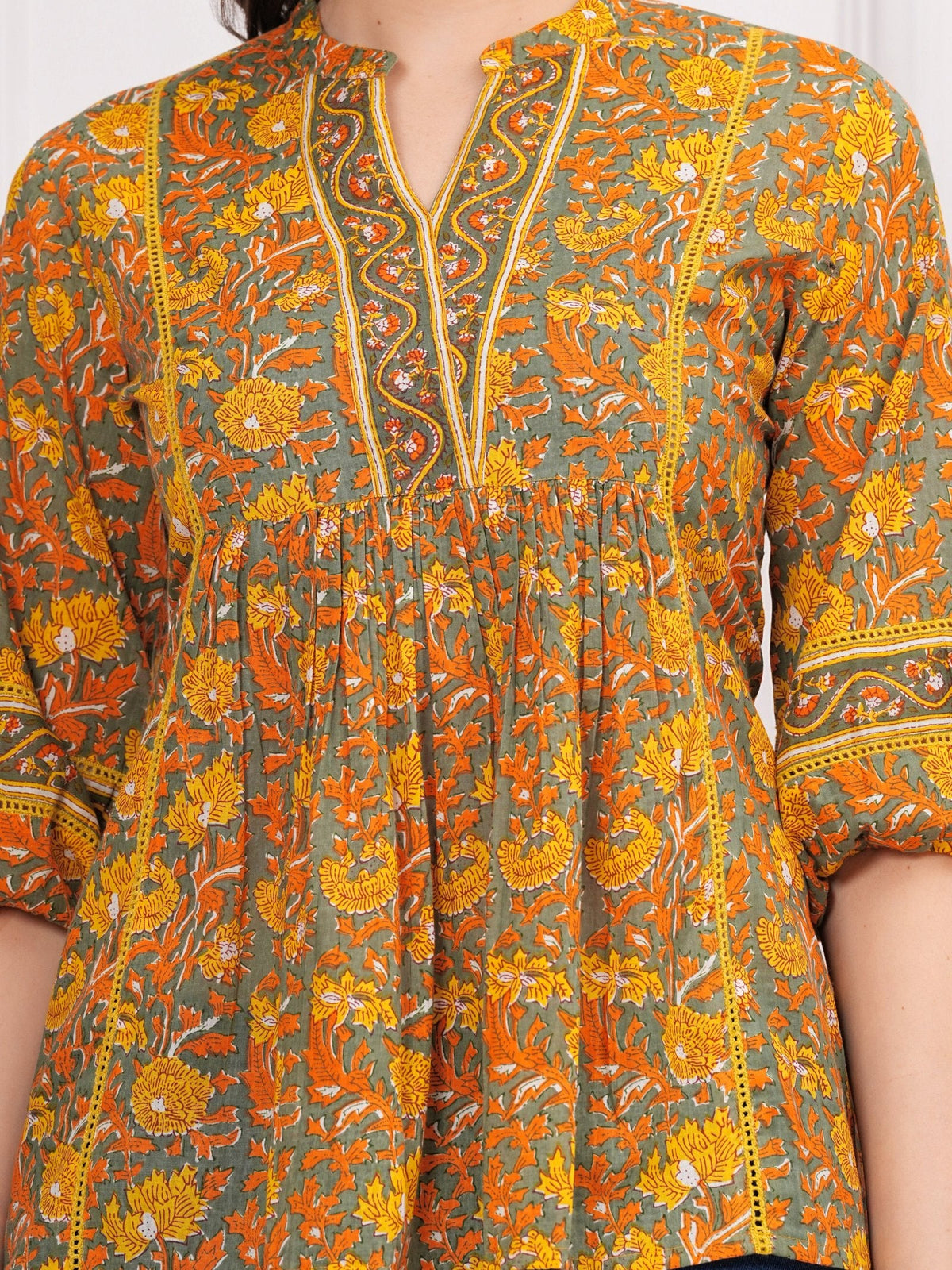 Rangvastra  Cotton Floral Print Top