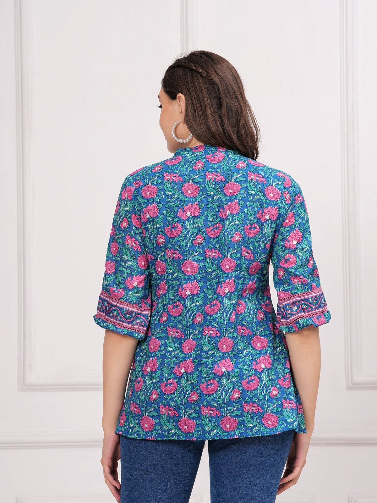 Rangvastra  Cotton Floral Print Top