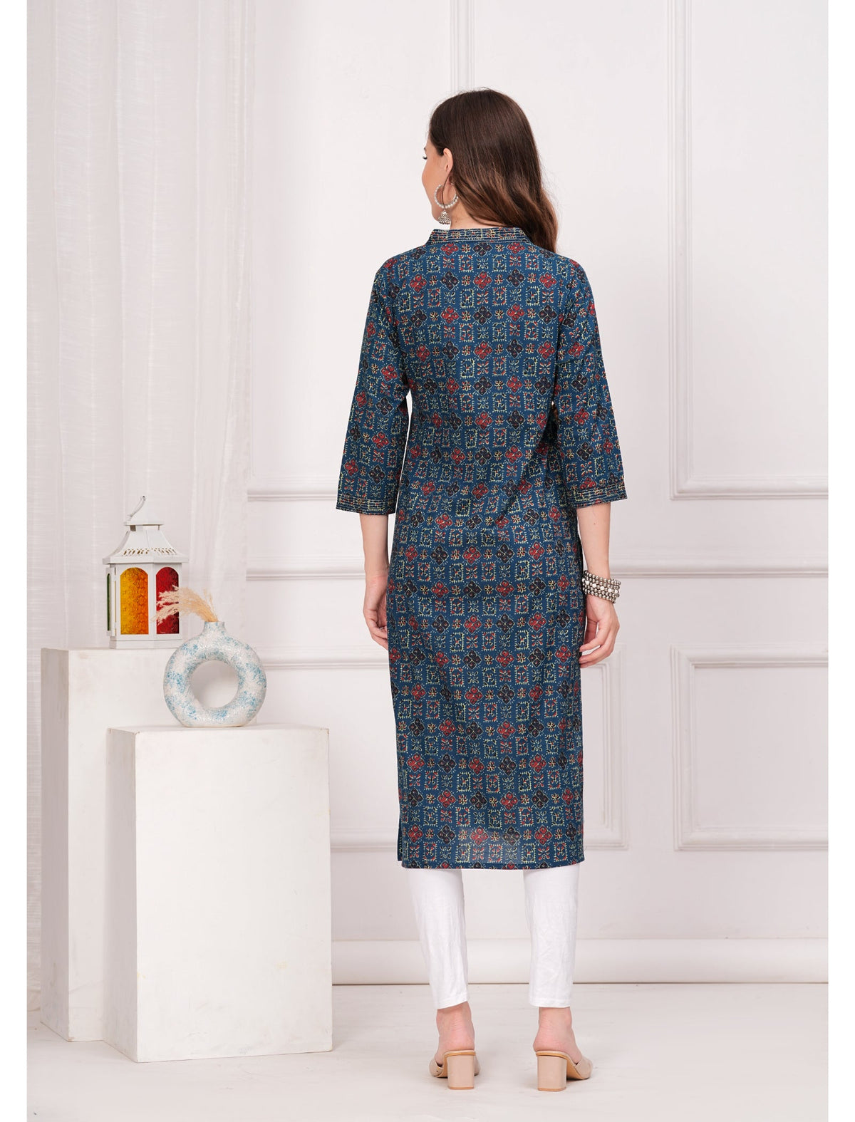 Rangvastra Cotton Printed Straight Kurta