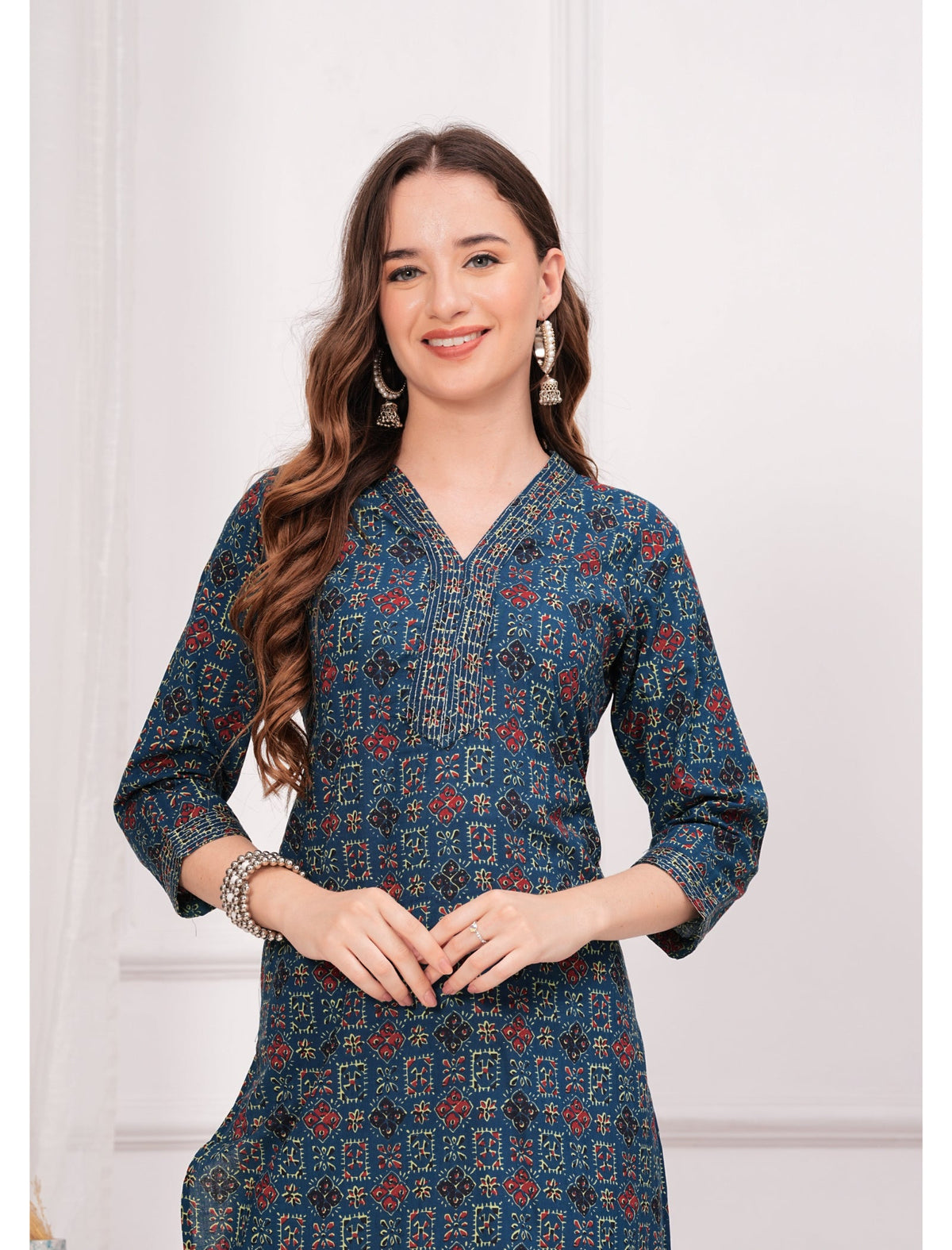 Rangvastra Cotton Printed Straight Kurta