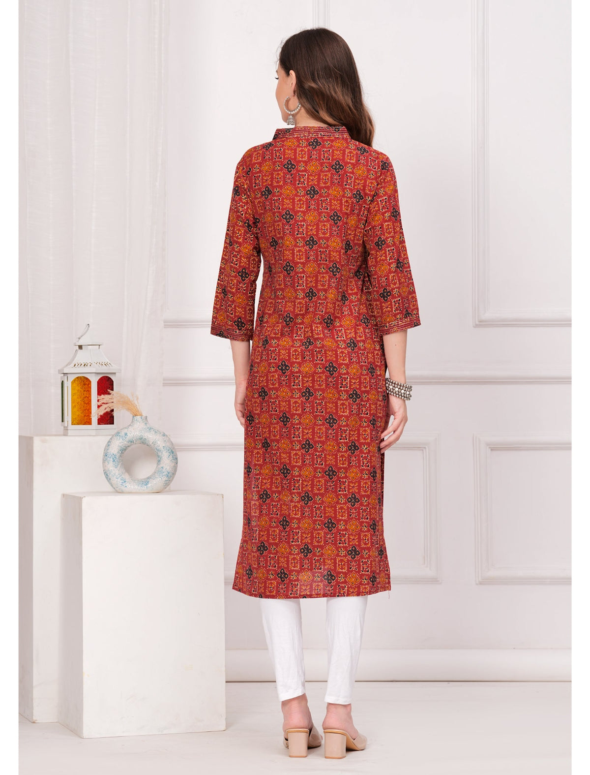 Rangvastra Cotton Printed Straight Kurta