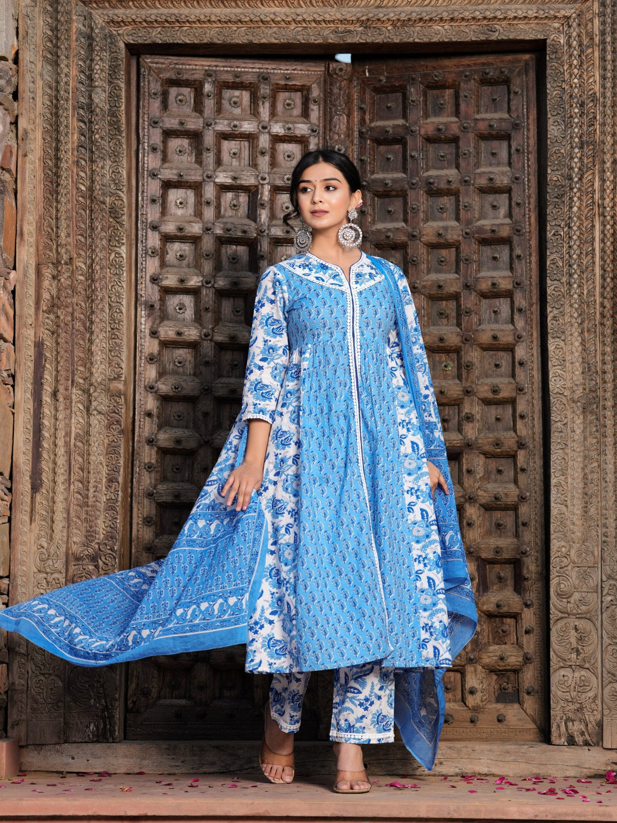 Rangvastra Cotton Floral Print Kurta Set