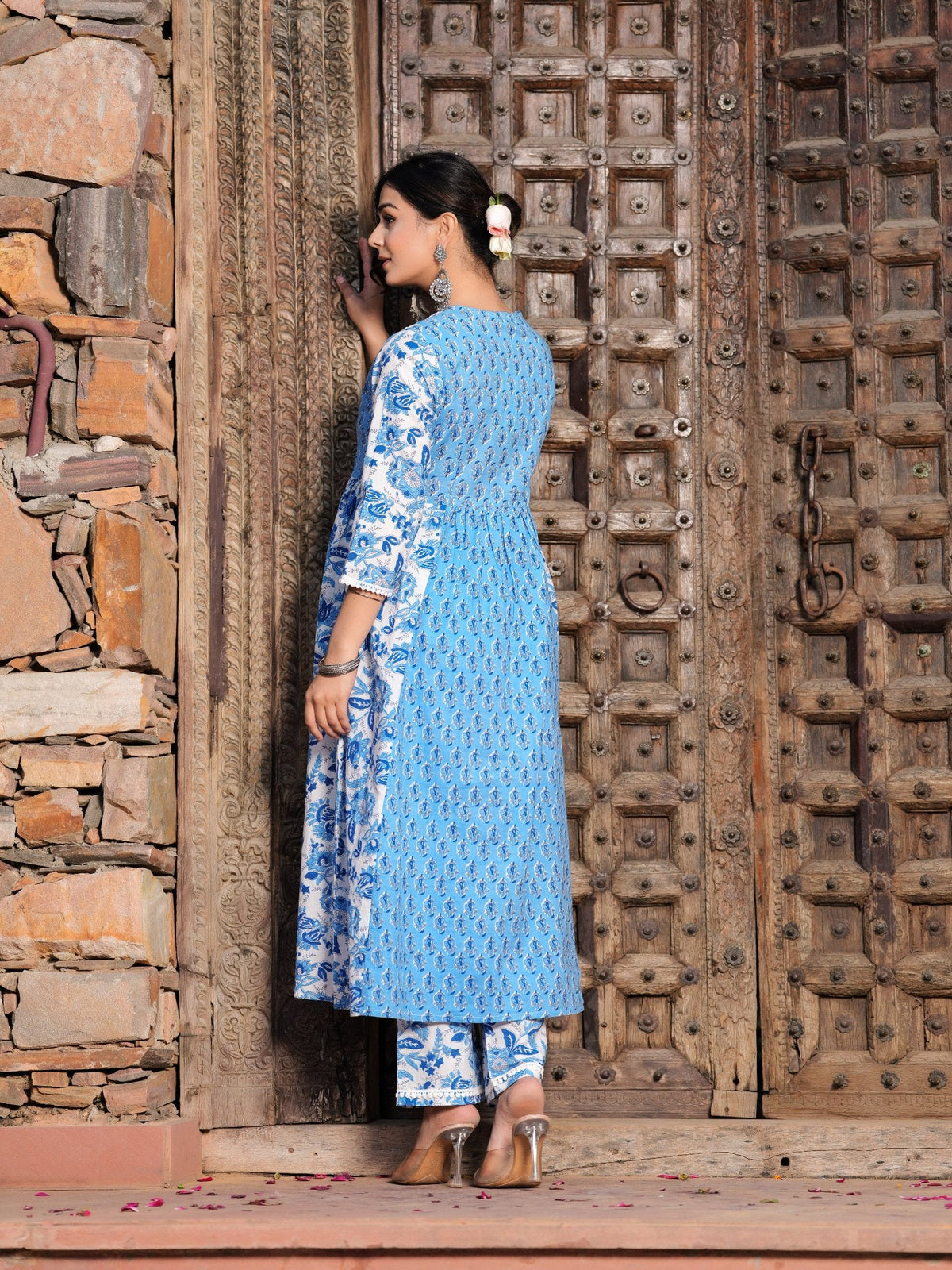 Rangvastra Cotton Floral Print Kurta Set