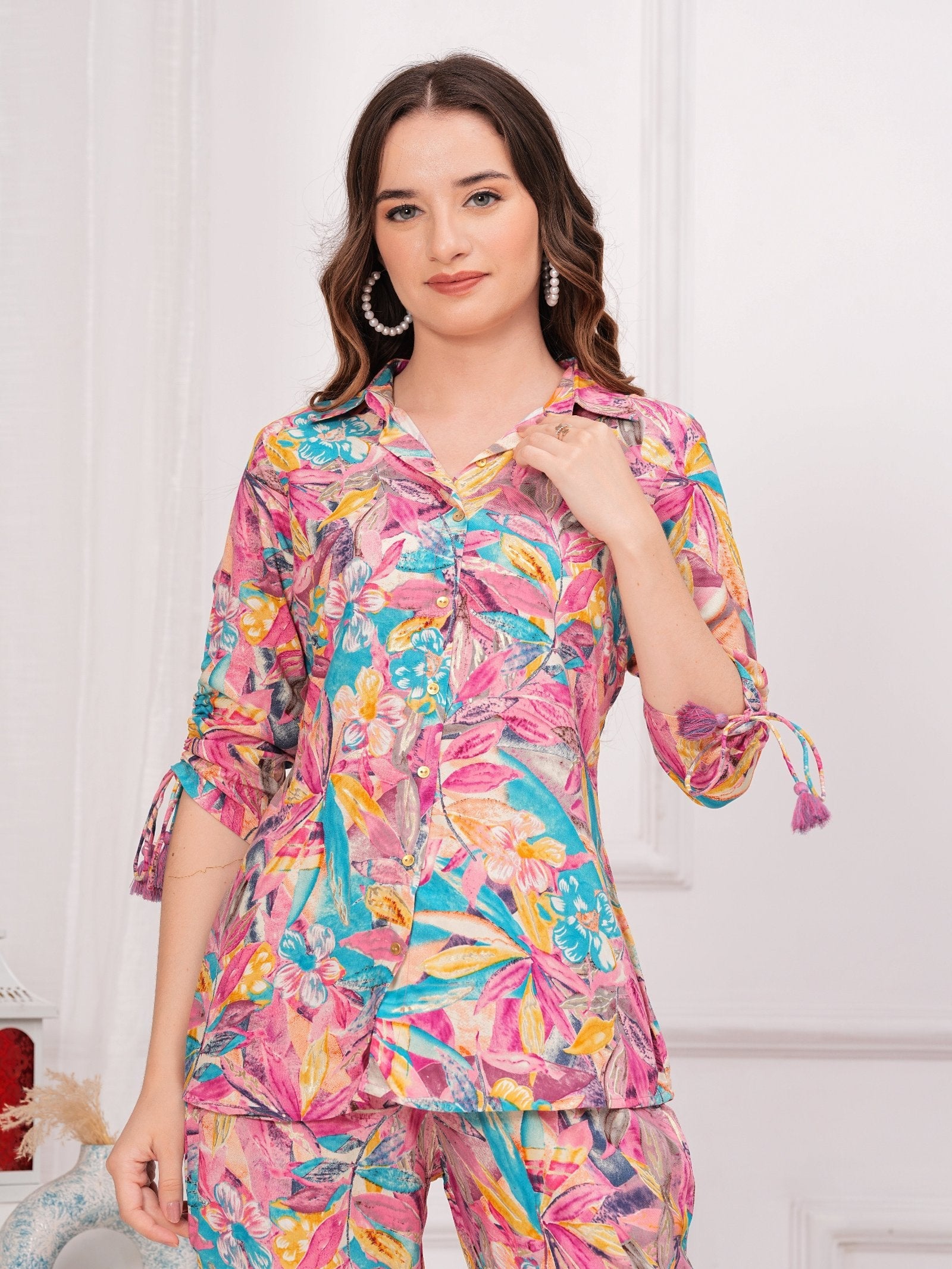 RANGVASTRA PRINTED RAYON FOIL CO-ORD SET
