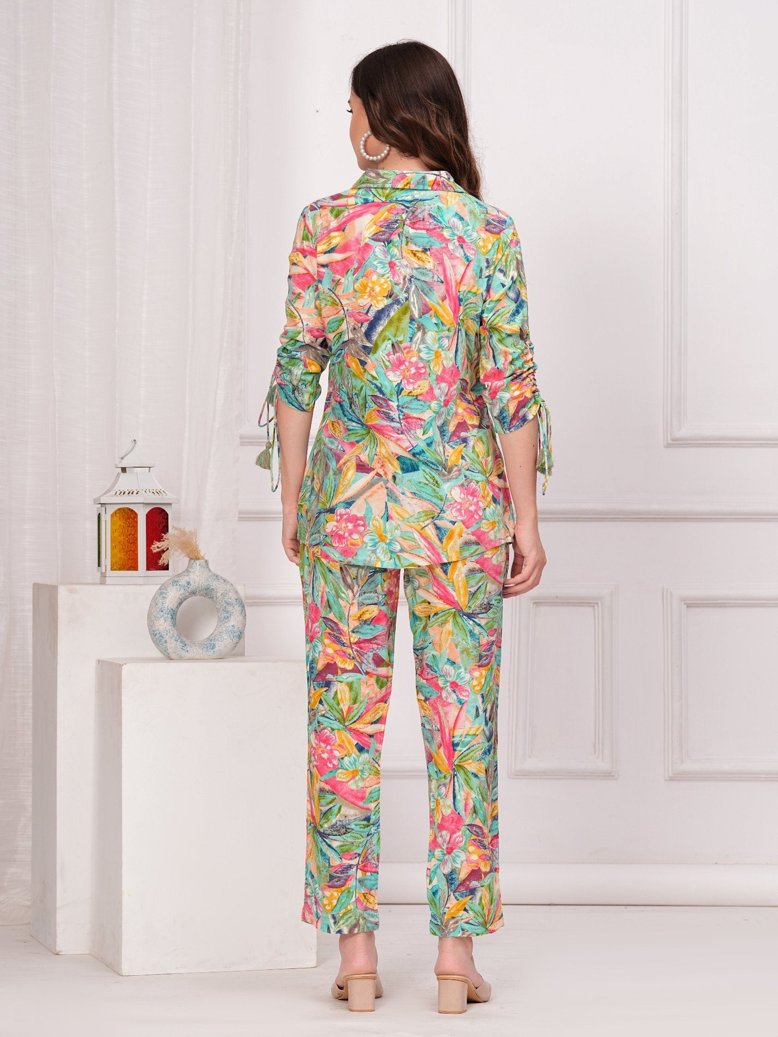 RANGVASTRA PRINTED RAYON FOIL CO-ORD SET