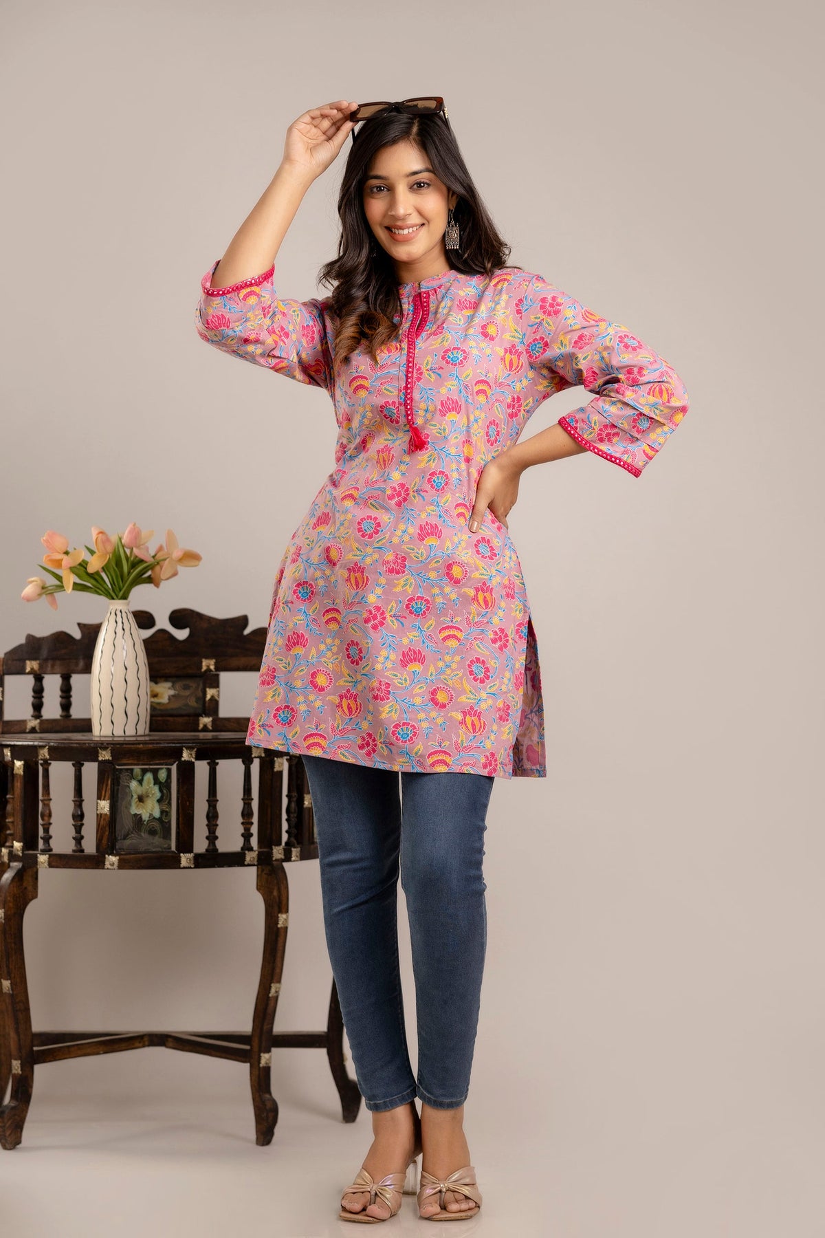 Rangvastra Floral Printed Kurta