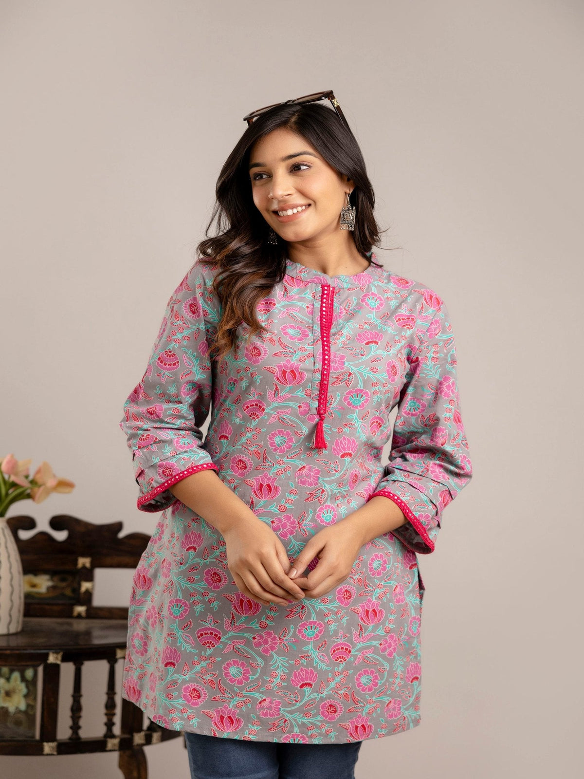 Rangvastra Floral Printed Kurta