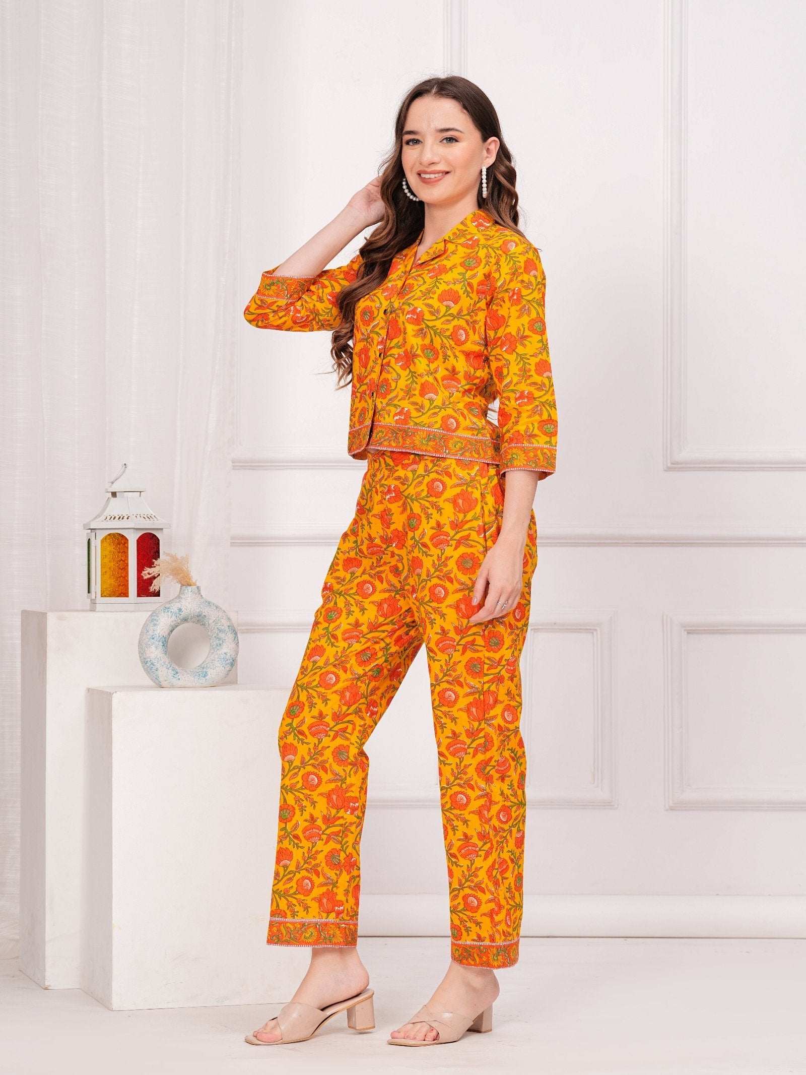 Rangvastra Cotton Floral Printed Co-Ord Set