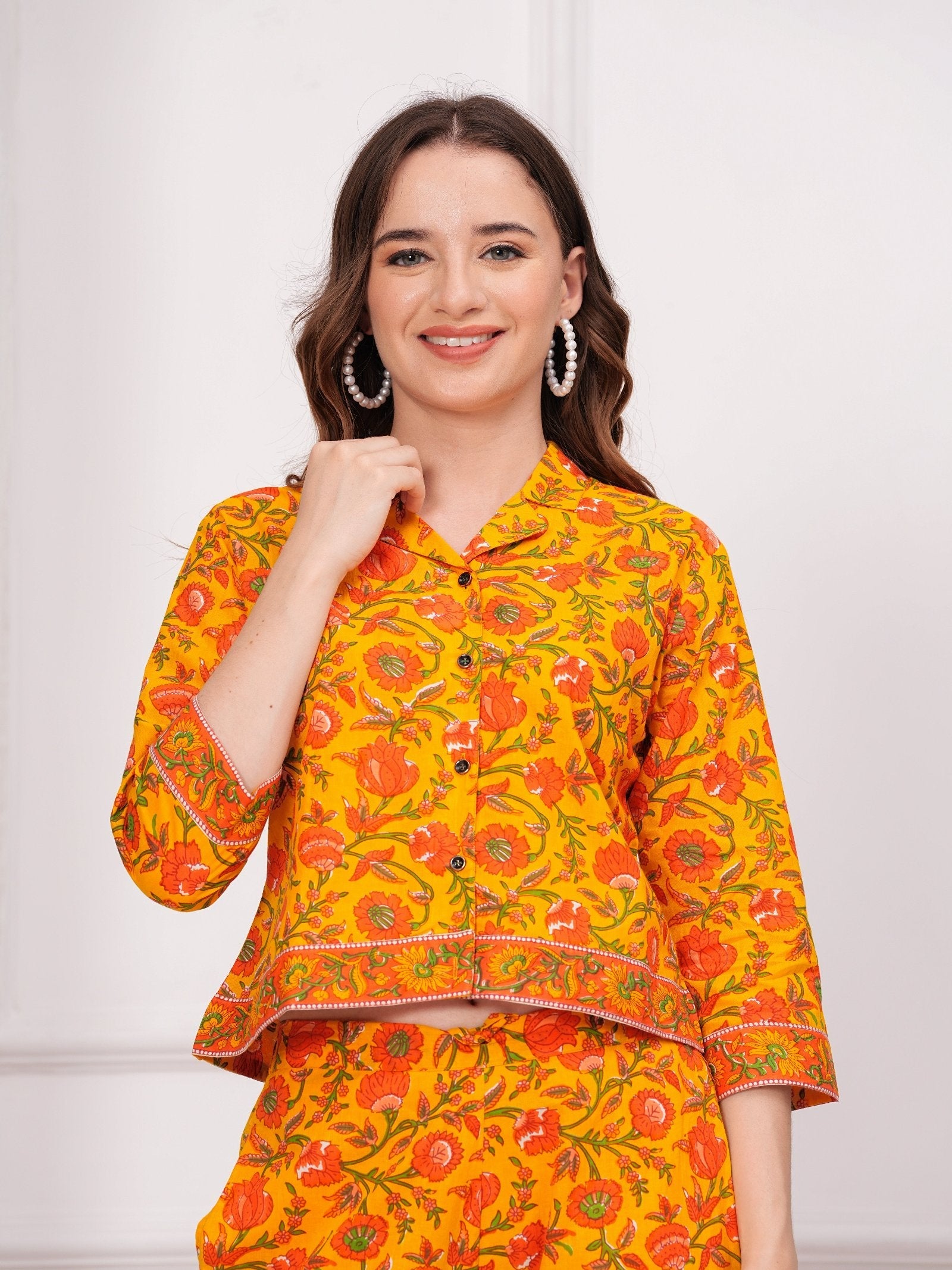Rangvastra Cotton Floral Printed Co-Ord Set