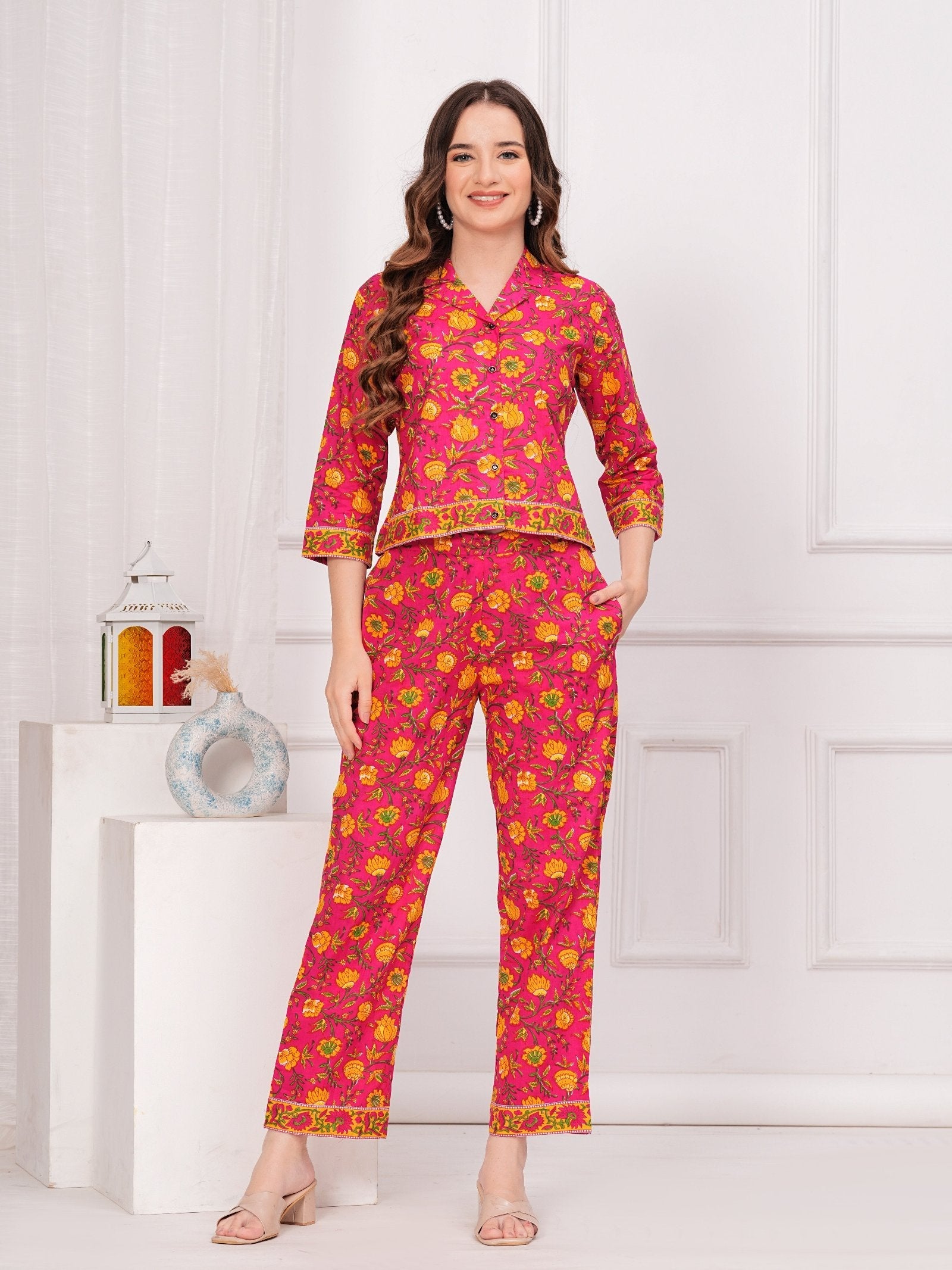 Rangvastra Cotton Floral Printed Co-Ord Set