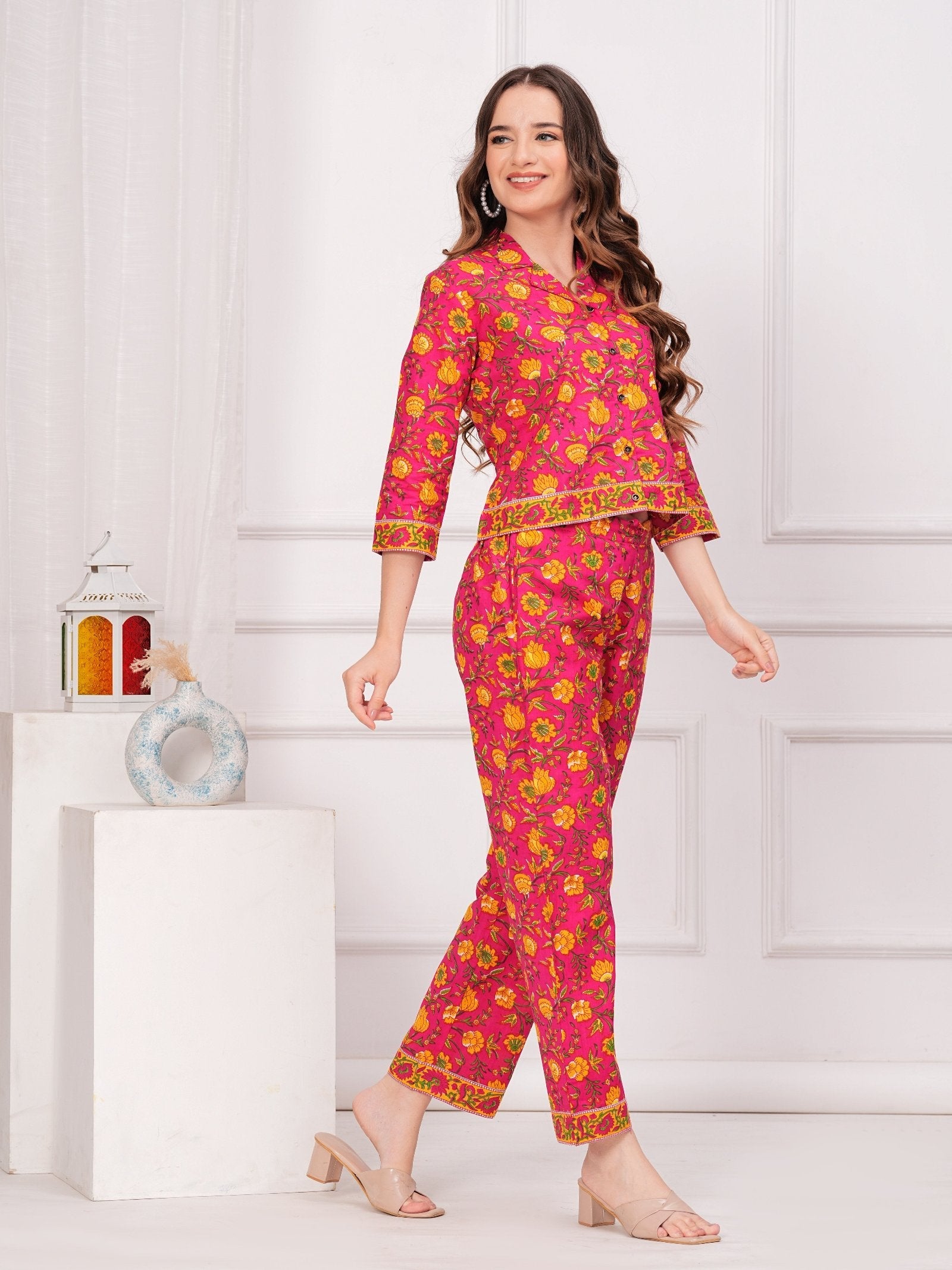 Rangvastra Cotton Floral Printed Co-Ord Set