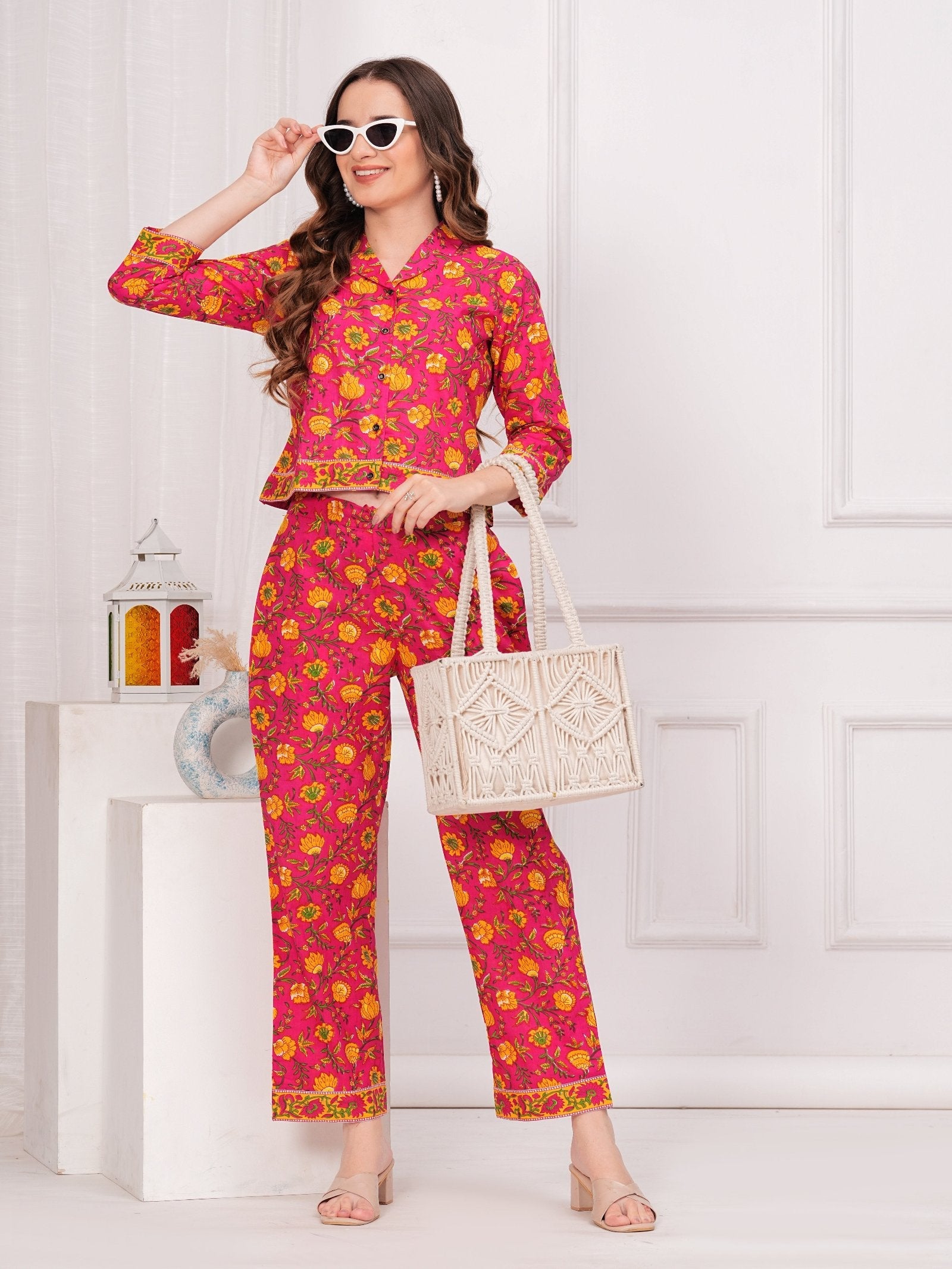 Rangvastra Cotton Floral Printed Co-Ord Set