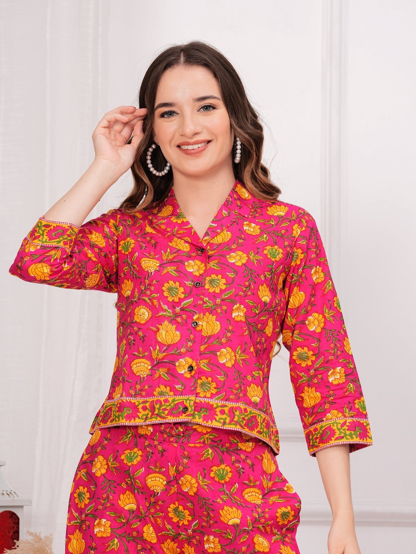 Rangvastra Cotton Floral Printed Co-Ord Set