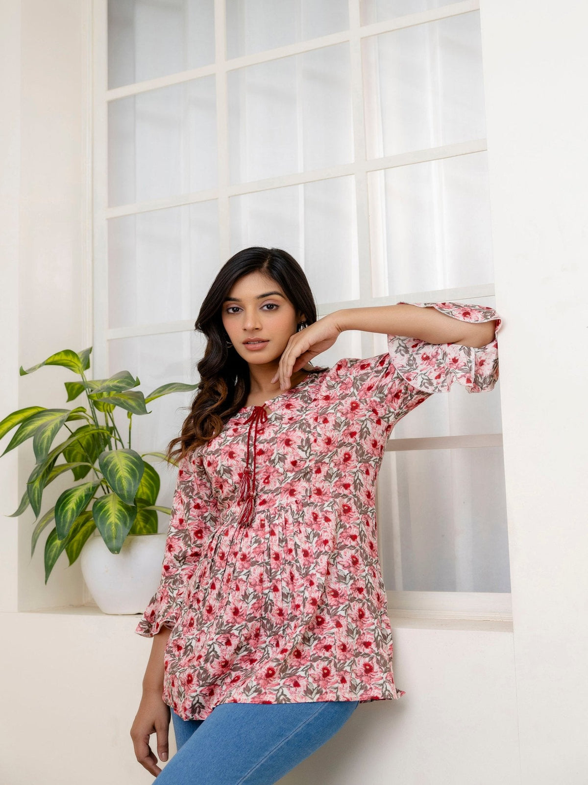 Rangvastra Rayon Floral Printed Top