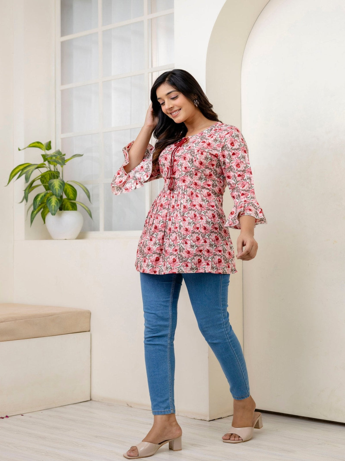 Rangvastra Rayon Floral Printed Top